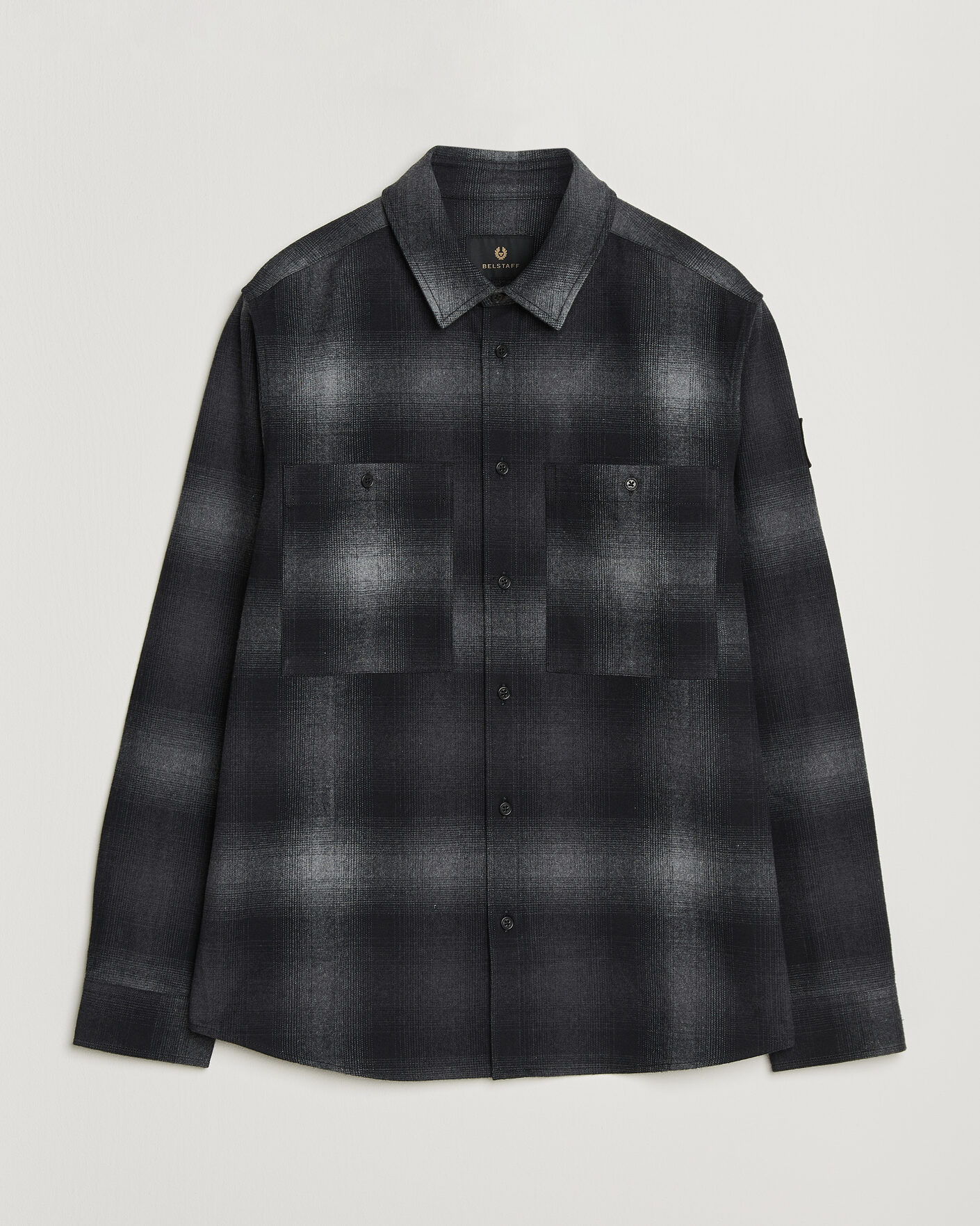 Homme | Chemises | Belstaff | Outpost Cotton Flannel Checked Overshirt Black