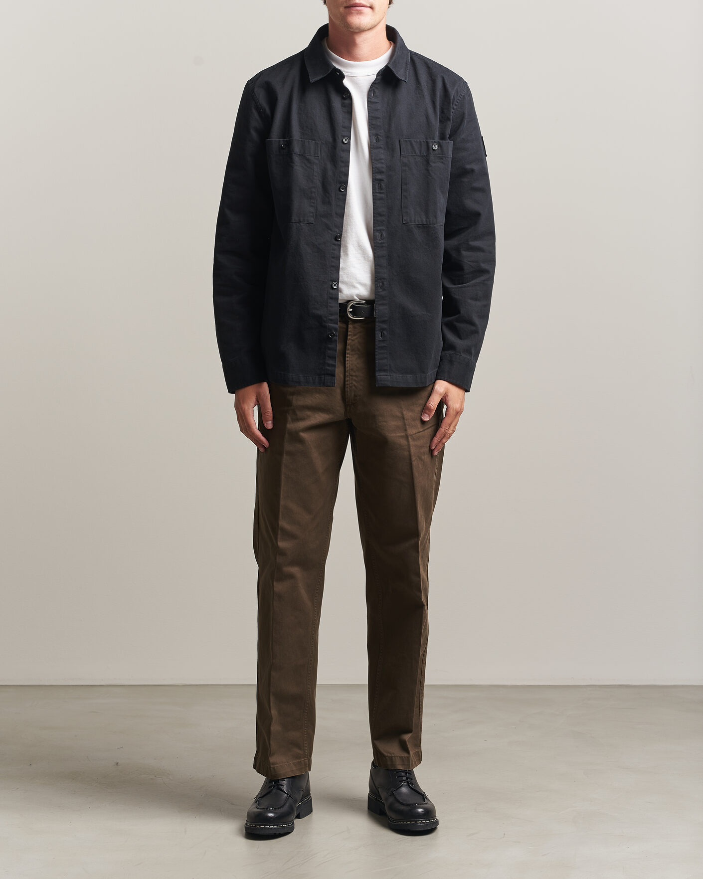 Heren | Overhemden | Belstaff | Outpost Cotton Herringbone Overshirt Black