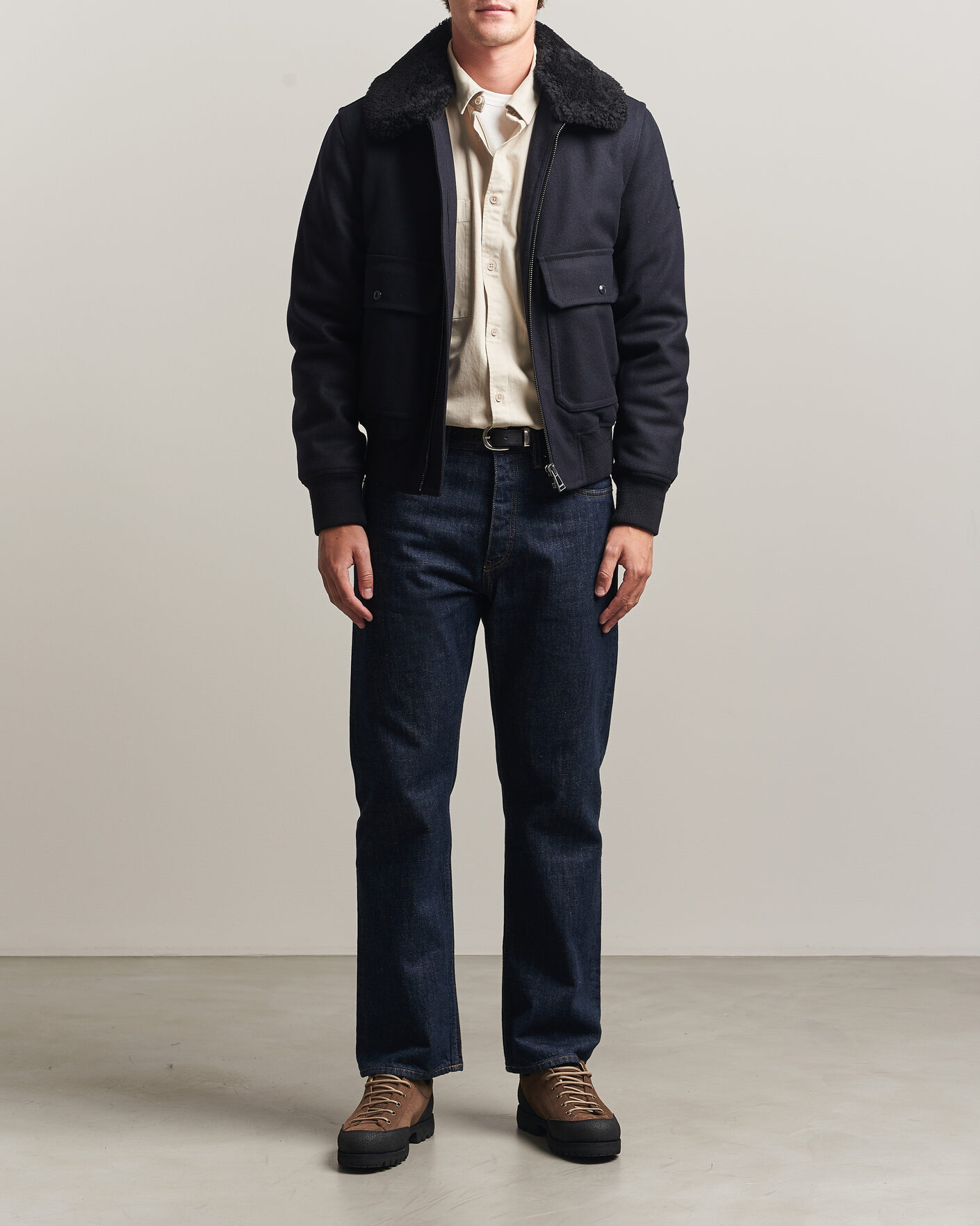 Homme | Manteaux Et Vestes | Belstaff | Welder Wool Bomber Jacket Dark Ink