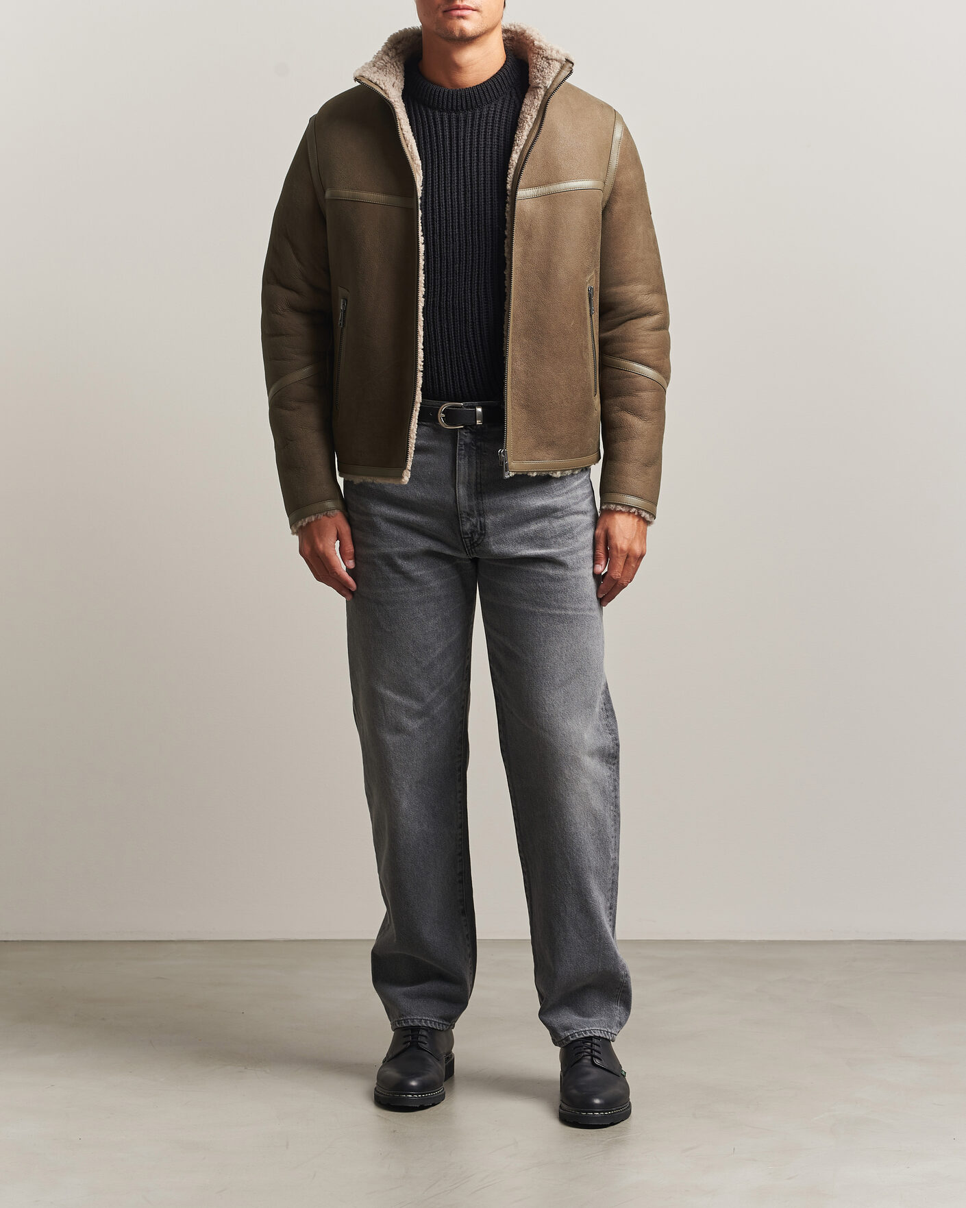 Homme | Manteaux Et Vestes | Belstaff | Highland Shearling Jacket Dark Dusty Taupe