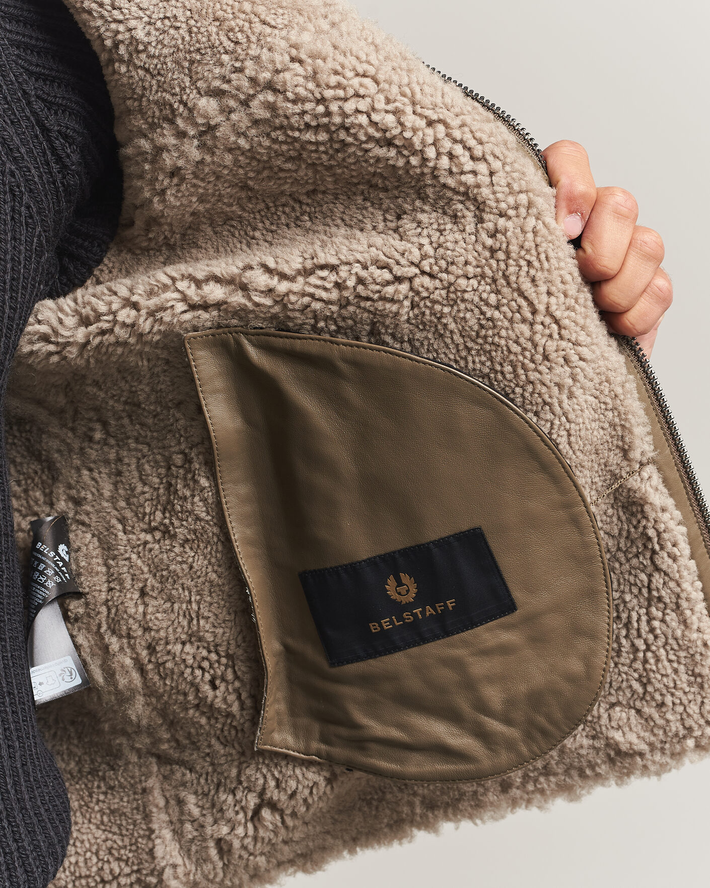 Homme | Manteaux Et Vestes | Belstaff | Highland Shearling Jacket Dark Dusty Taupe