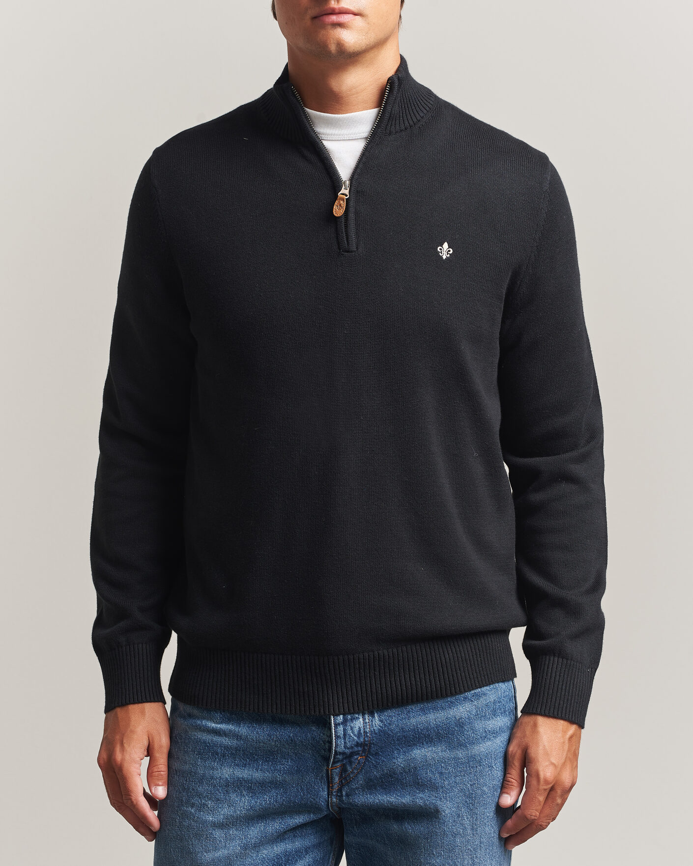 Heren | Truien | Morris | Darmon Half Zip Black