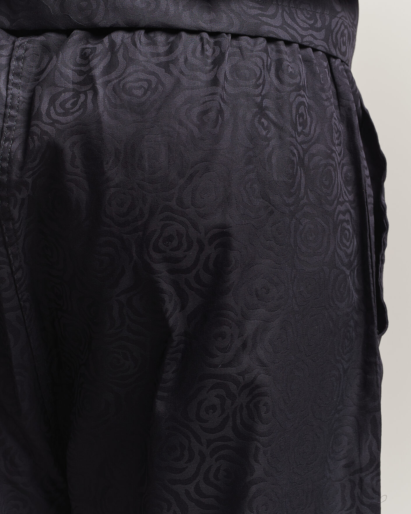 Heren | Pyjama's en gewaden | Derek Rose | Piped Jacquard Cotton Pyjama Set Black