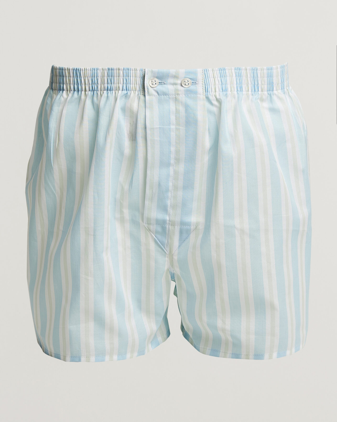 Heren | Ondergoed | Derek Rose | Classic Fit Striped Woven Cotton Boxer Shorts Blue/White