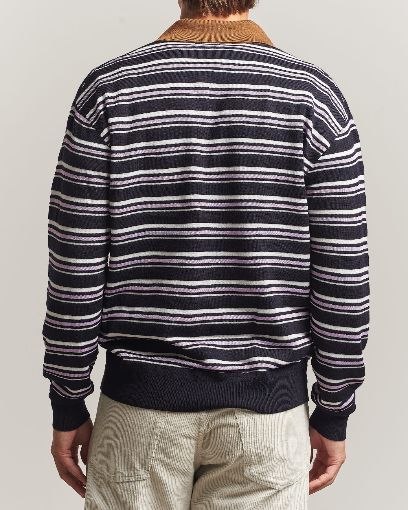 Homme | Pulls Et Tricots | Drôle de Monsieur | Striped Knitted Rugger Navy Multi