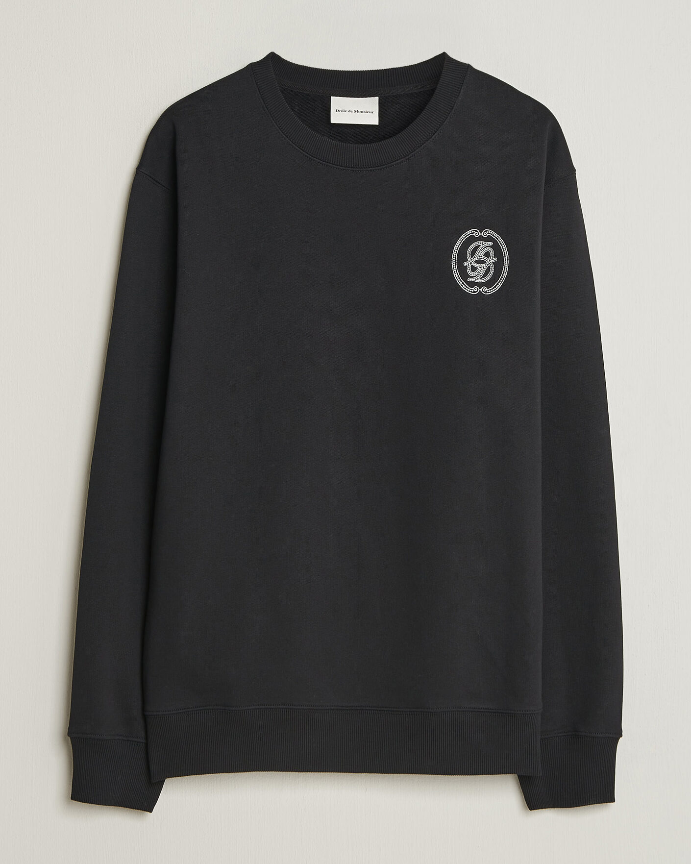 Homme | Pulls Et Tricots | Drôle de Monsieur | Mirror D Embroidered Sweatshirt Black