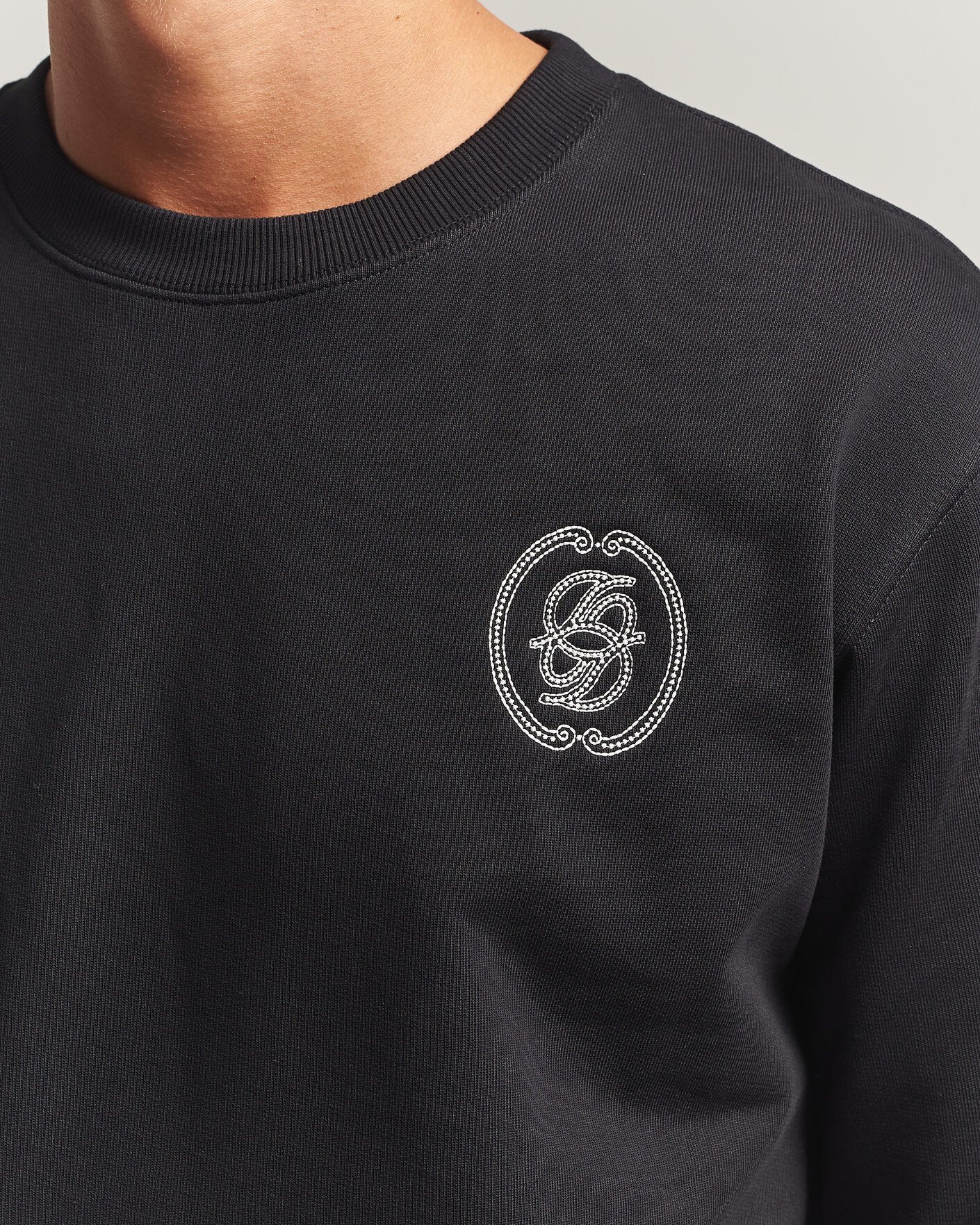 Homme | Pulls Et Tricots | Drôle de Monsieur | Mirror D Embroidered Sweatshirt Black