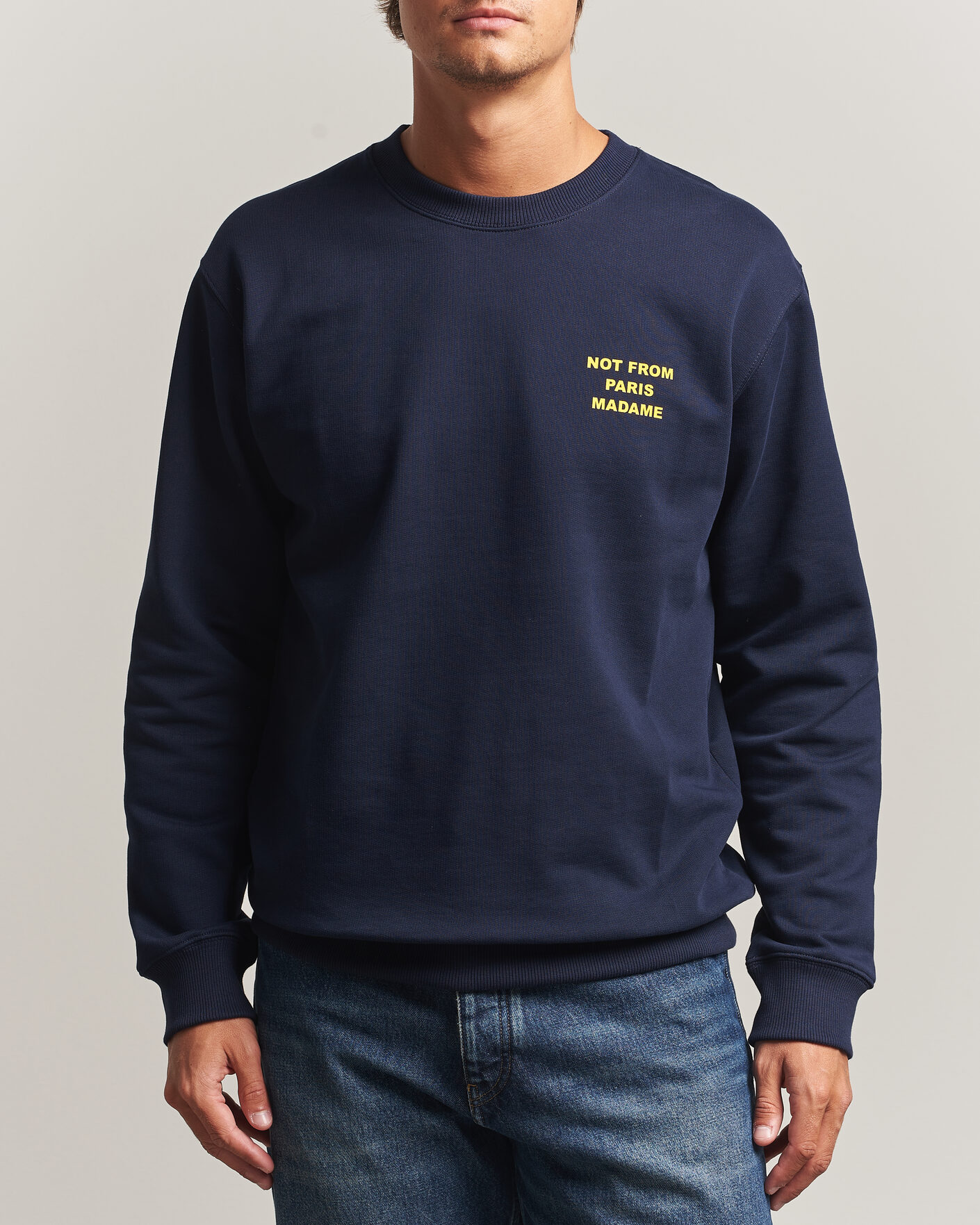 Homme | Pulls Et Tricots | Drôle de Monsieur | Bold Slogan Sweatshirt Navy