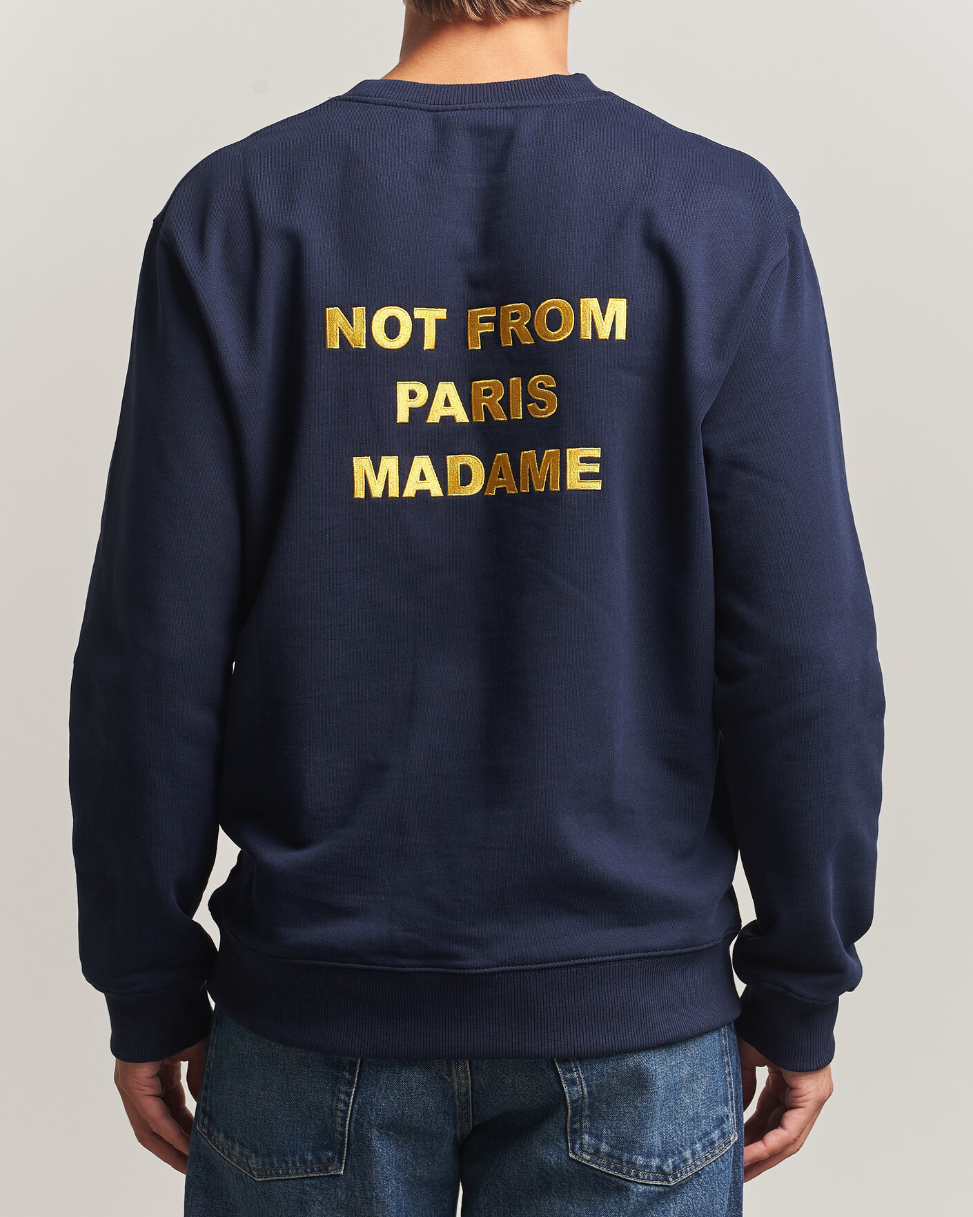 Homme | Pulls Et Tricots | Drôle de Monsieur | Bold Slogan Sweatshirt Navy