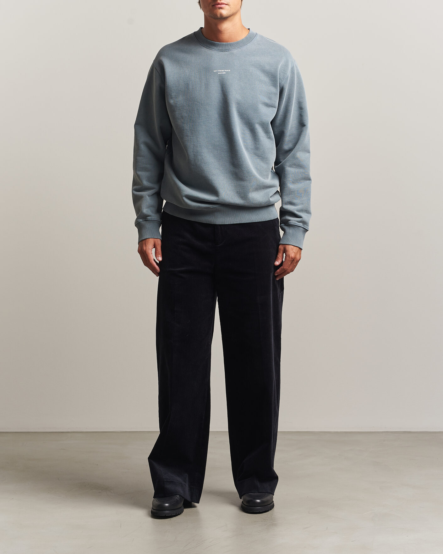 Homme | Pulls Et Tricots | Drôle de Monsieur | Classic Slogan Sweatshirt Dark Grey