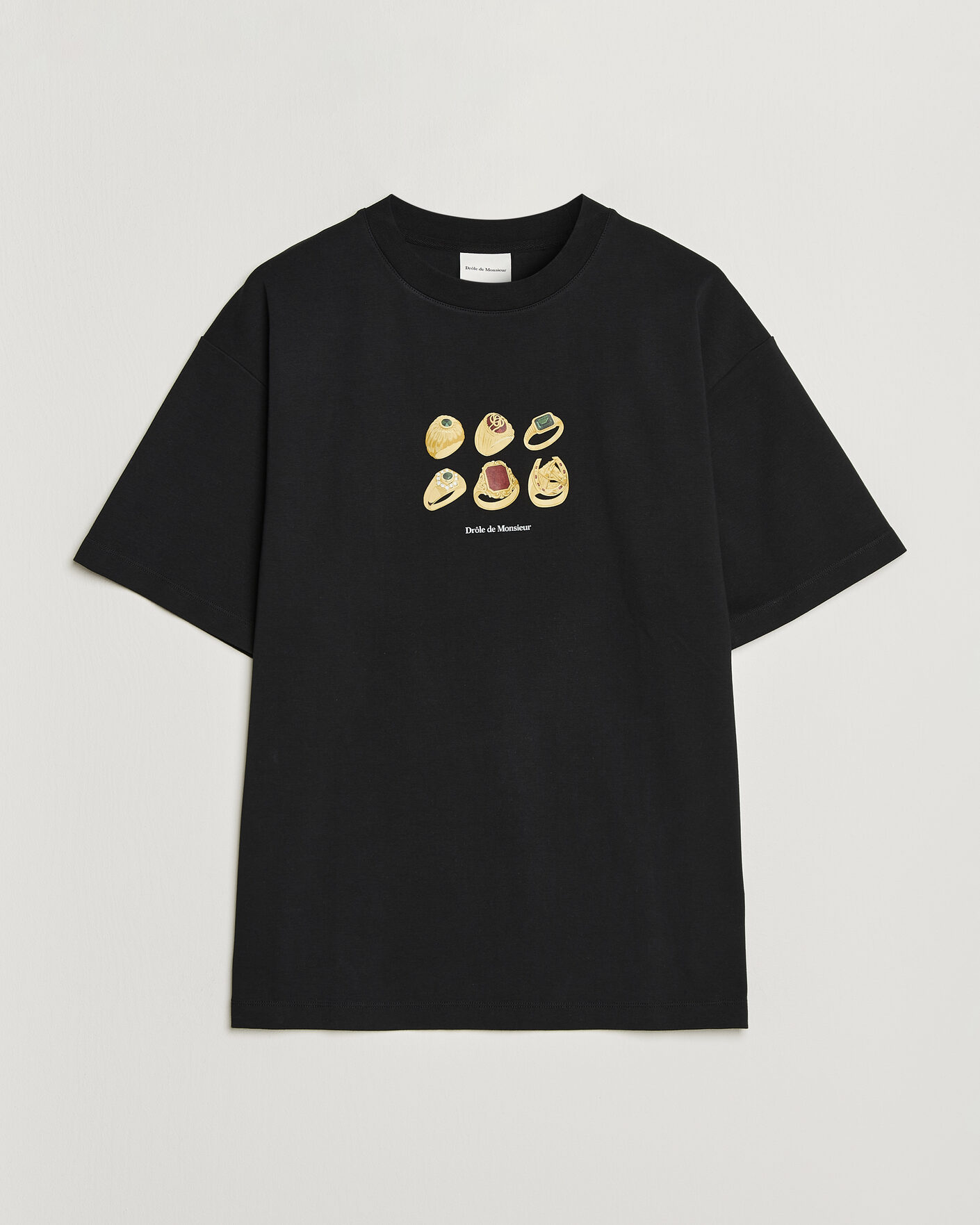 Homme | T-shirts | Drôle de Monsieur | Rings T-Shirt Black