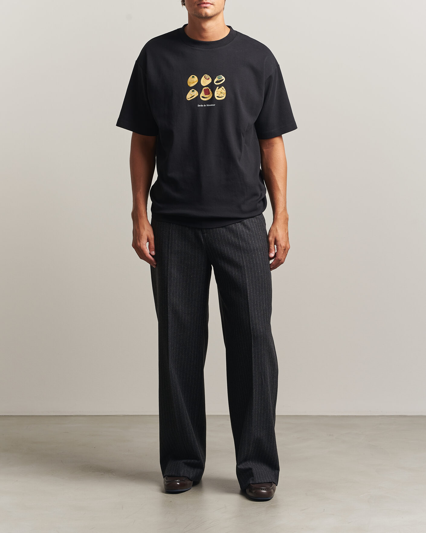 Homme | T-shirts | Drôle de Monsieur | Rings T-Shirt Black