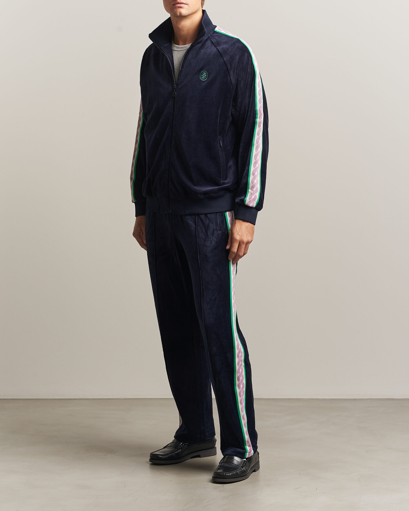 Heren | Broeken | Drôle de Monsieur | Survêtement Velours Track Pants Navy