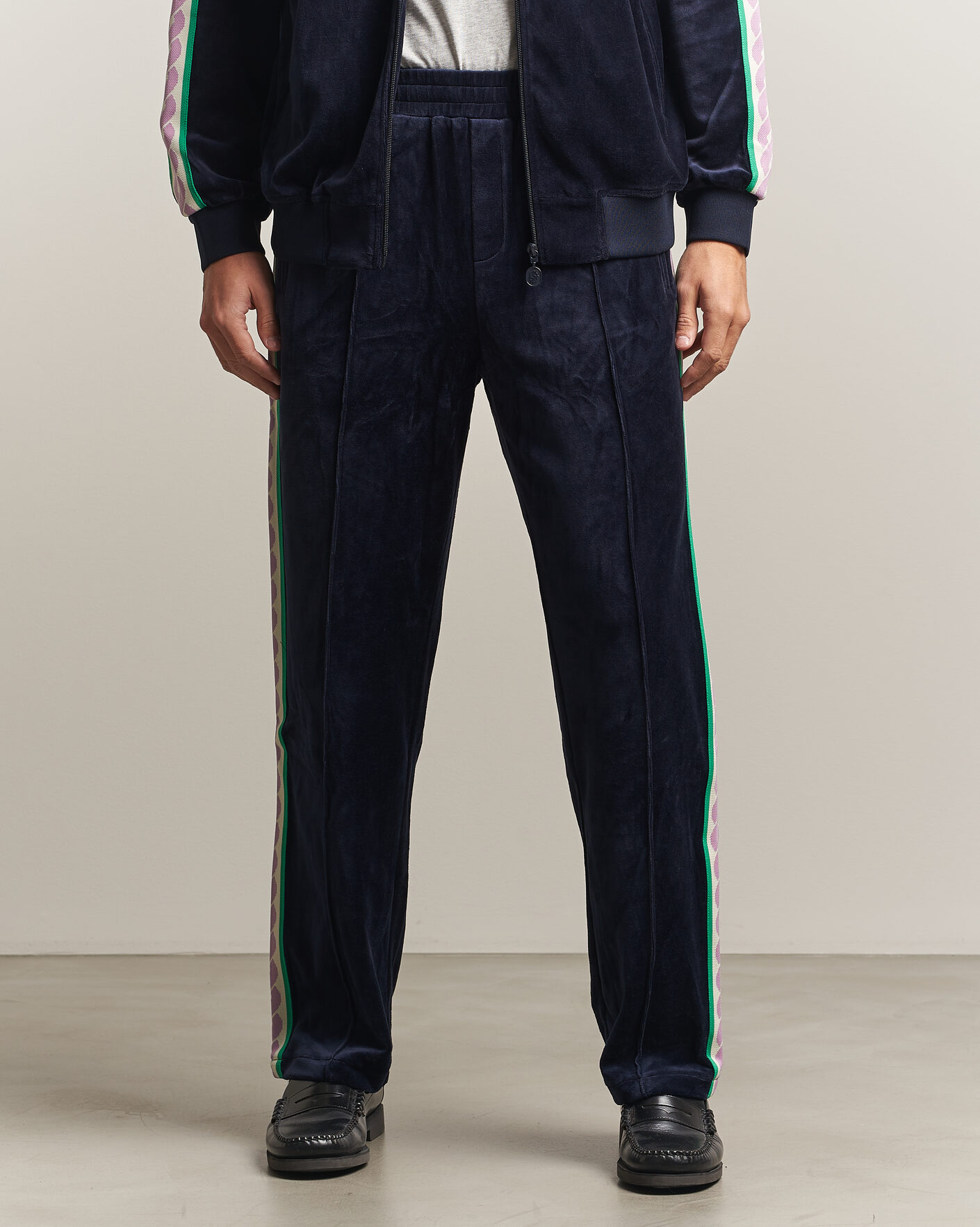 Heren | Broeken | Drôle de Monsieur | Survêtement Velours Track Pants Navy