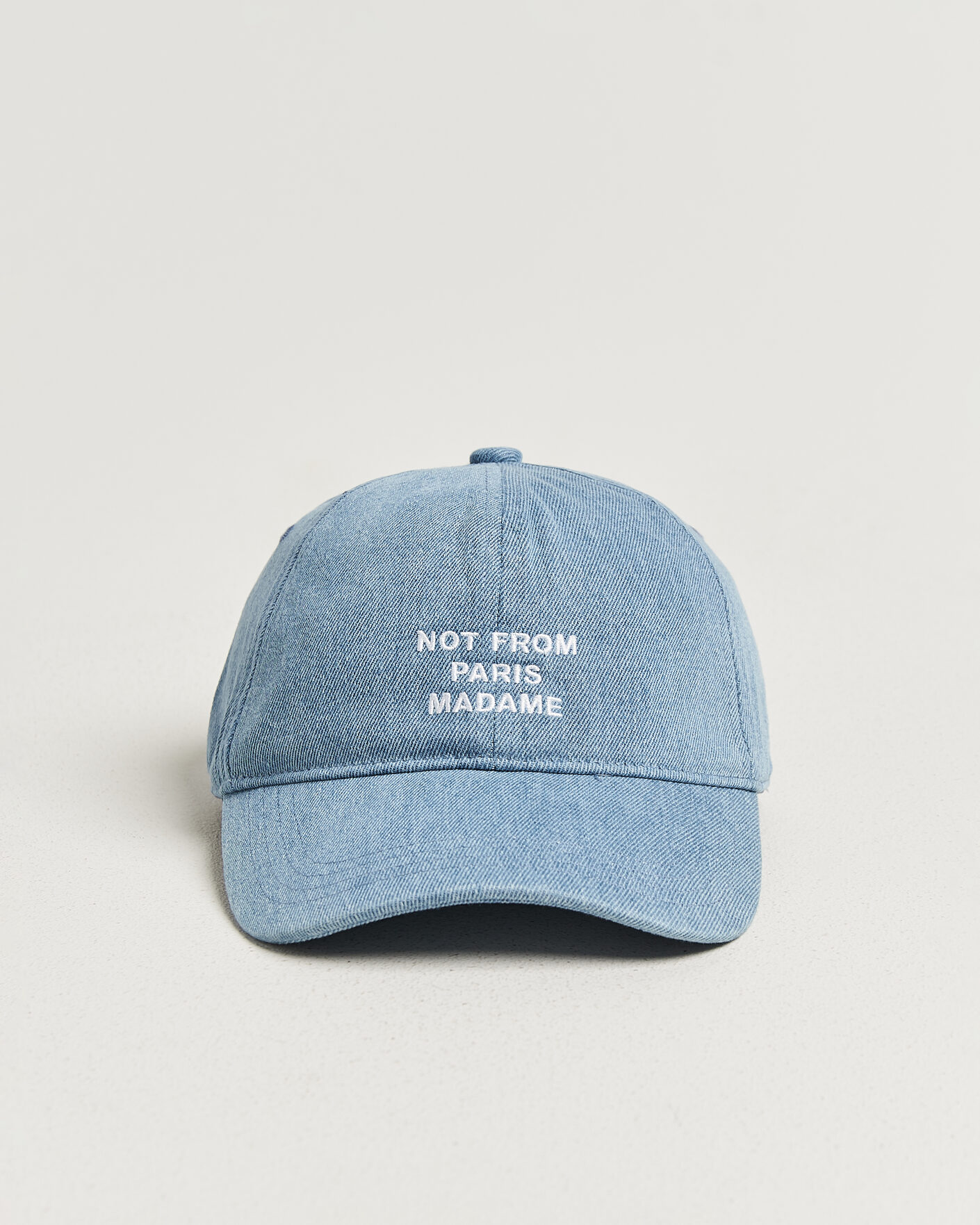 Homme | Bobs Et Casquettes | Drôle de Monsieur | Slogan Denim Baseball Cap Blue