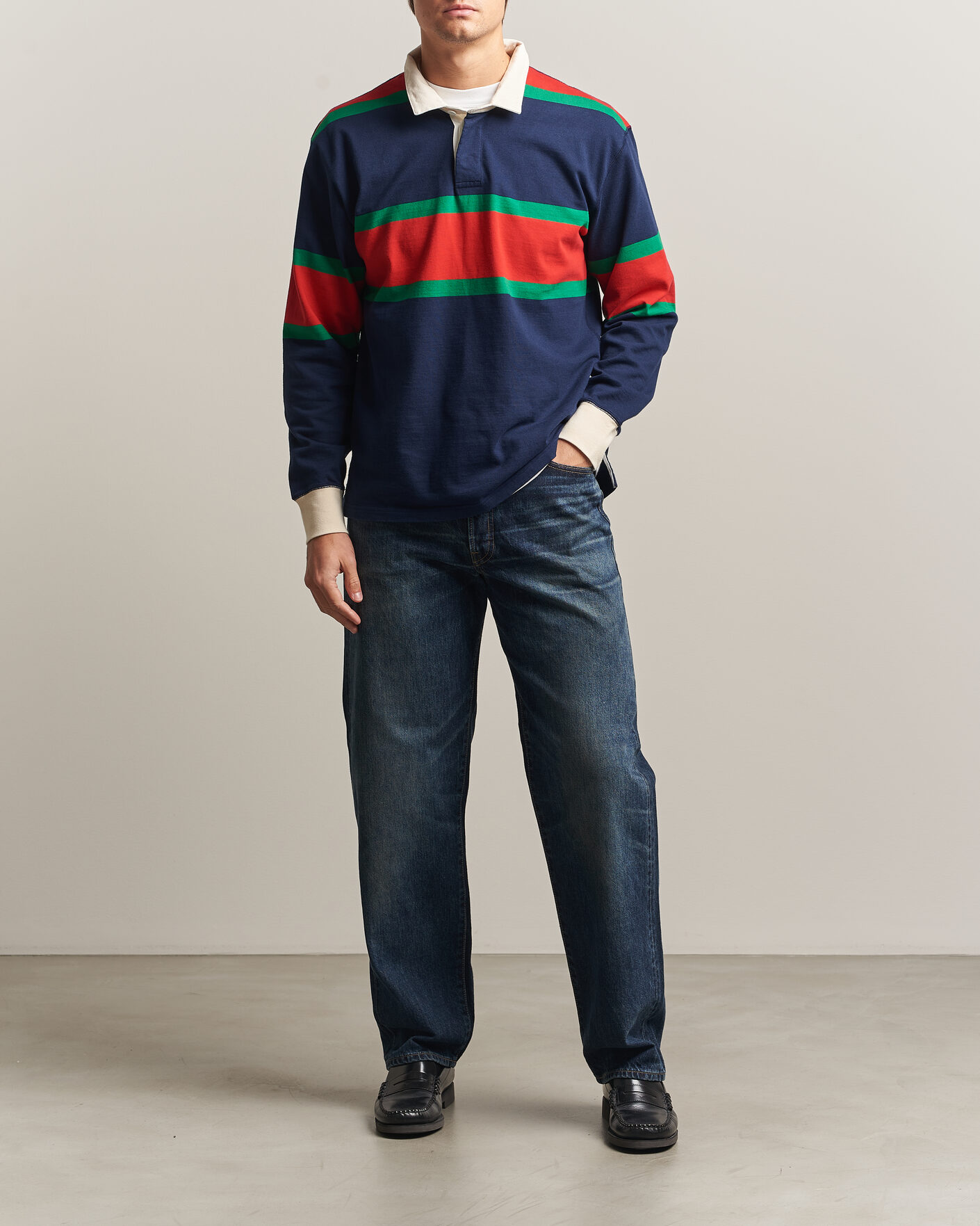 Homme | Pantalons | EDWIN | Loose Straight Rainbow Selvage Jeans Dark Used