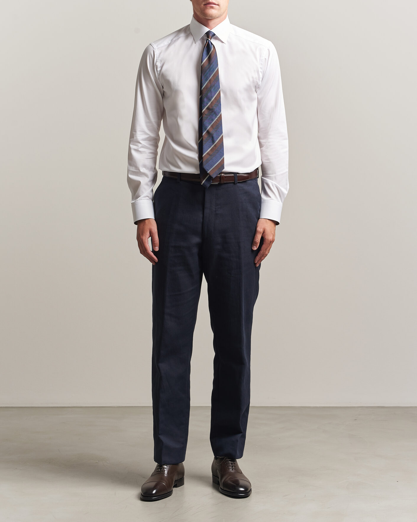 Homme | Chemises | Eton | Slim Fit Signature Twill Contrast Shirt White