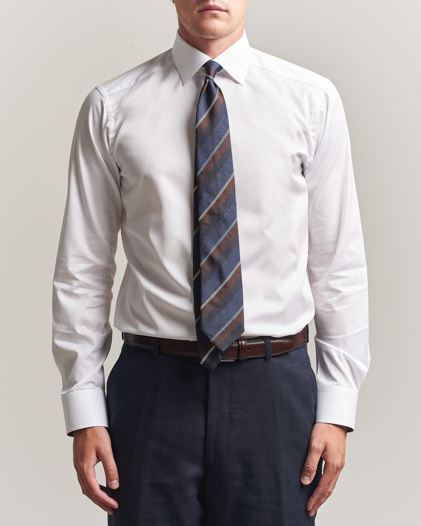 Homme | Chemises | Eton | Slim Fit Signature Twill Contrast Shirt White