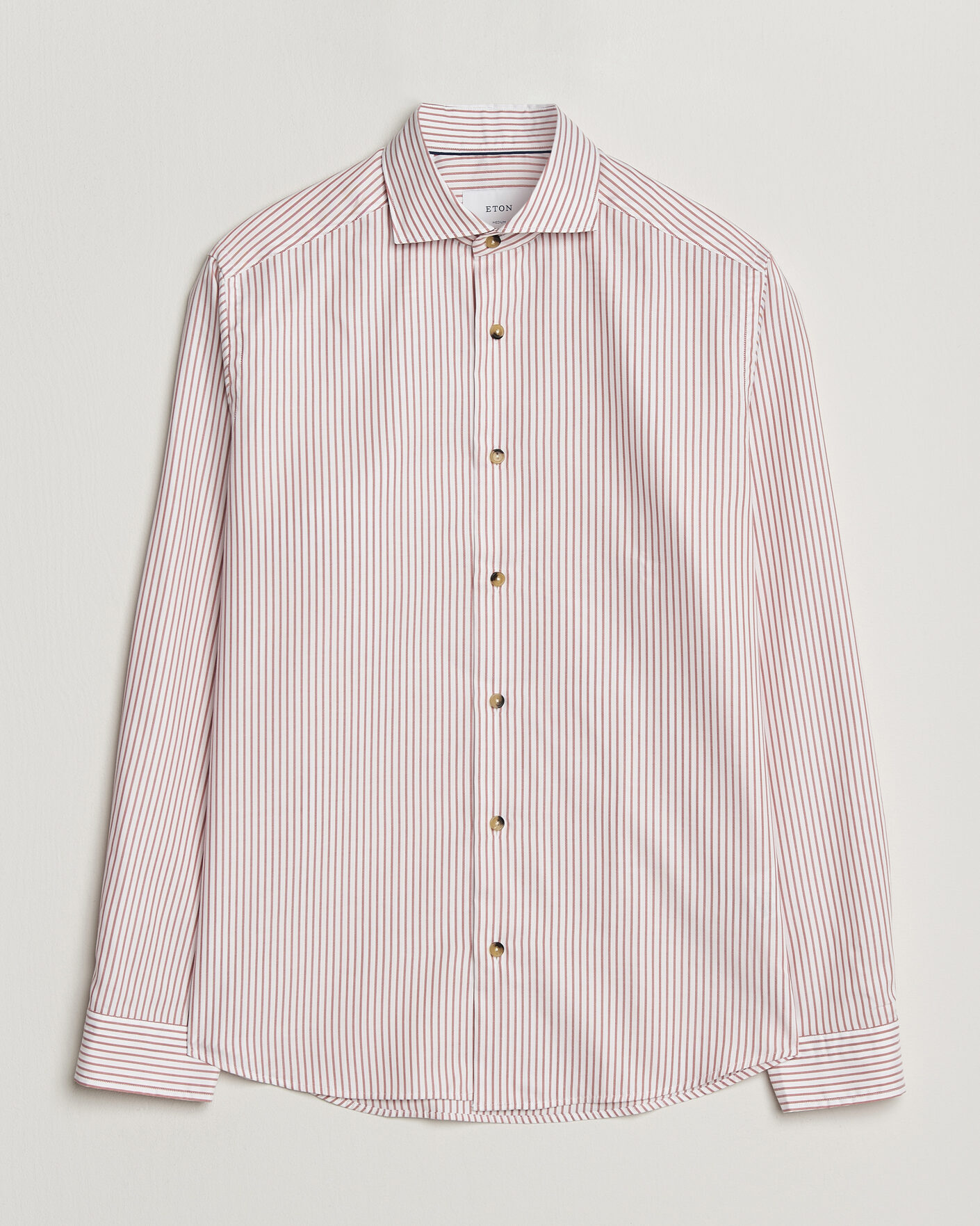 Heren | Overhemden | Eton | Casual Fit Signature Oxford Striped Shirt Orange
