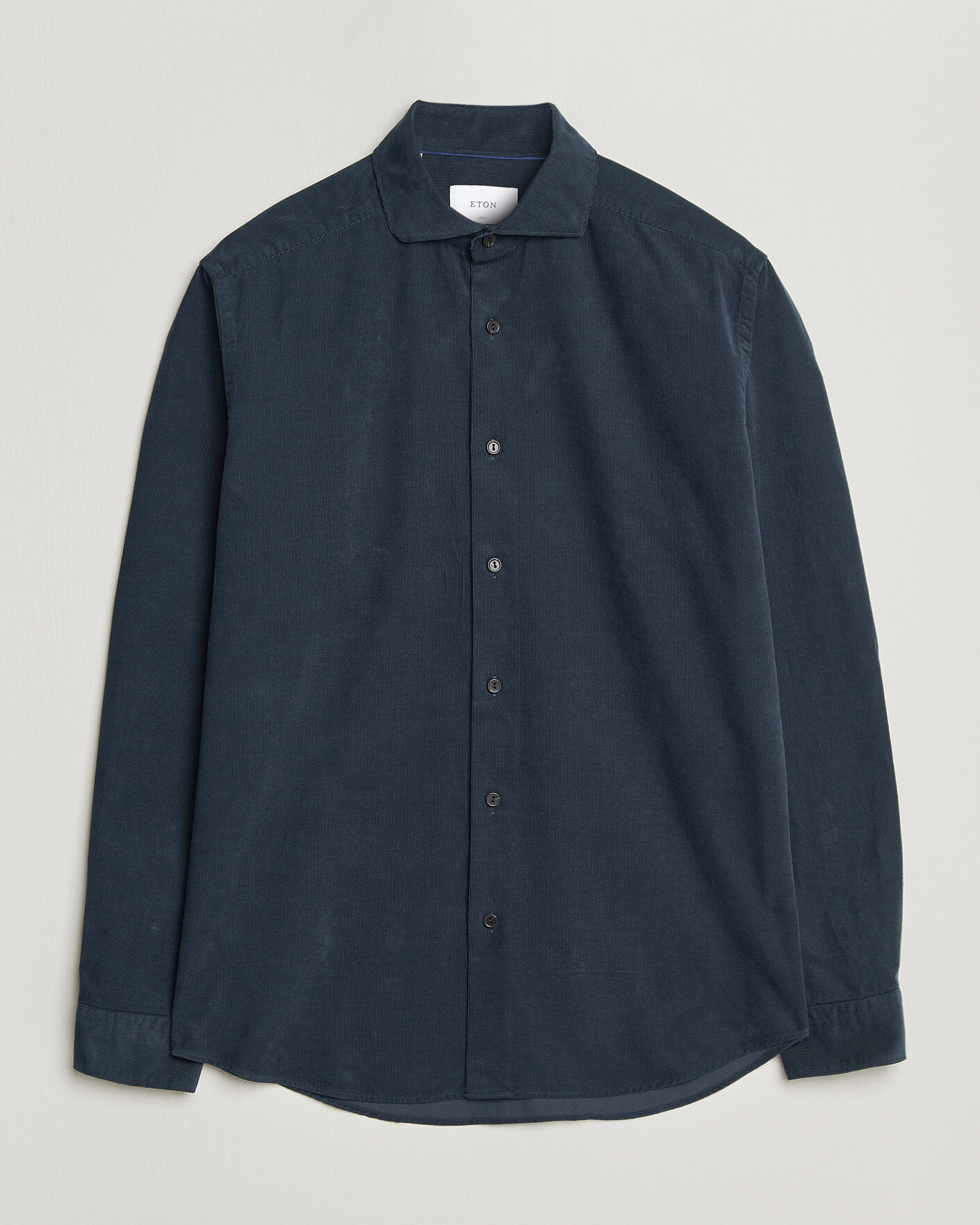 Homme | Chemises | Eton | Casual Fit Corduroy Shirt Navy Blue