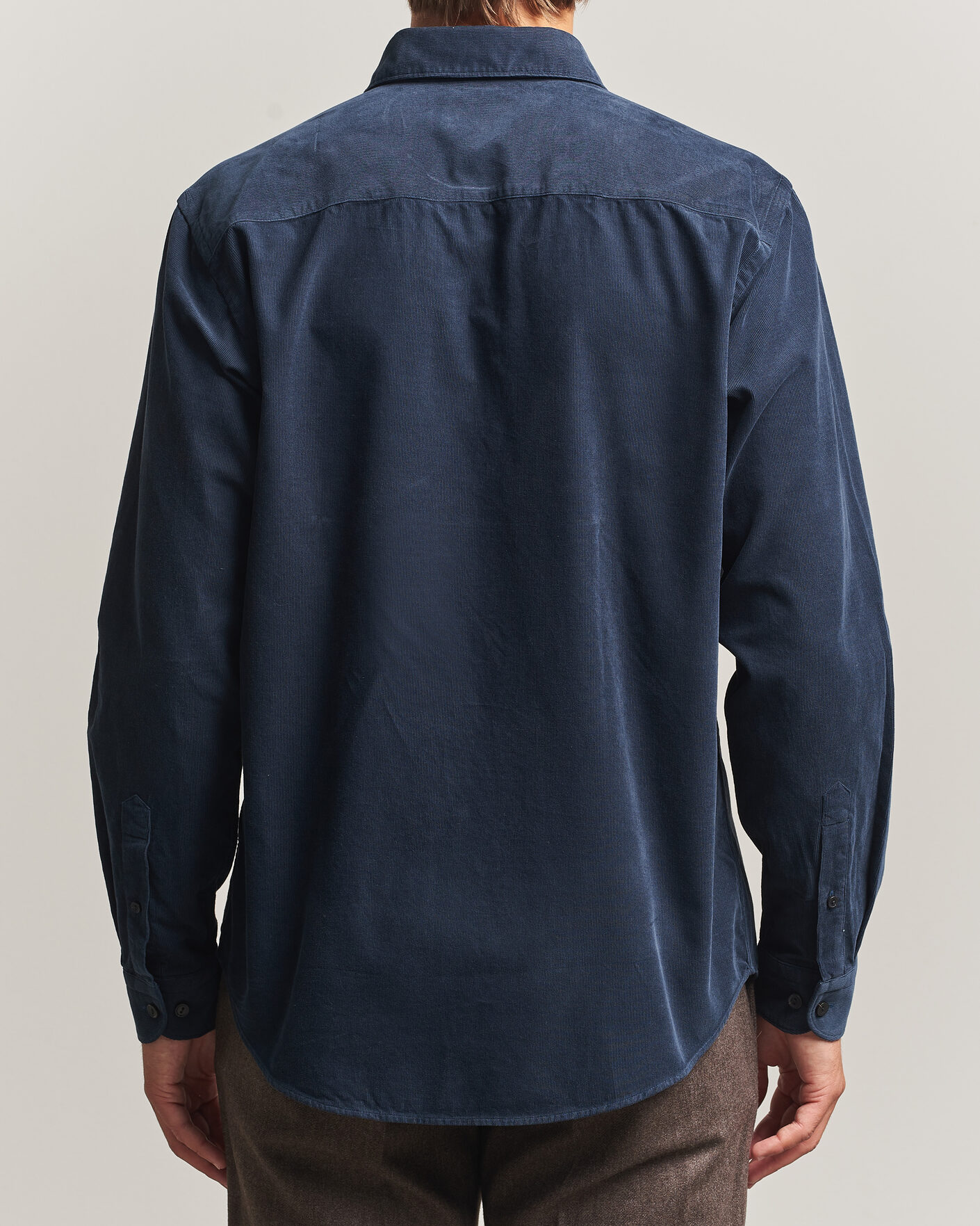Homme | Chemises | Eton | Casual Fit Corduroy Shirt Navy Blue