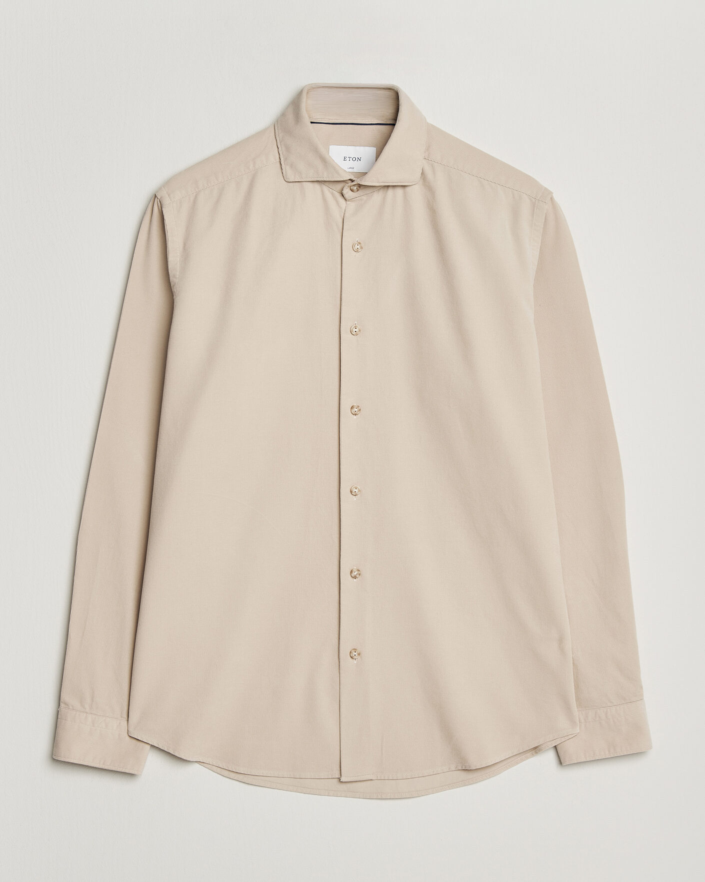 Homme | Chemises | Eton | Casual Fit Corduroy Shirt Beige