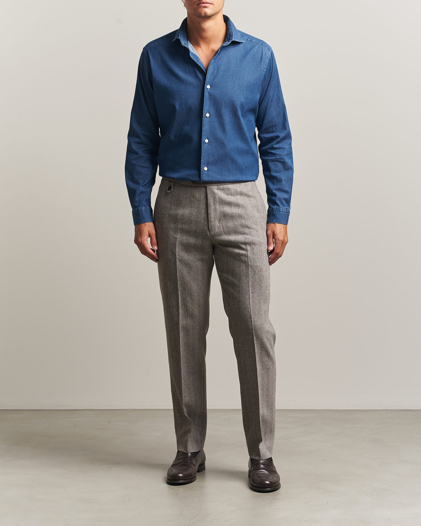 Homme | Chemises | Eton | Casual Fit Denim Shirt Dark Wash