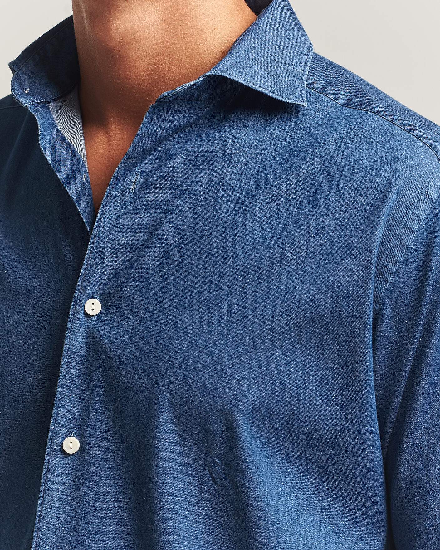 Homme | Chemises | Eton | Casual Fit Denim Shirt Dark Wash