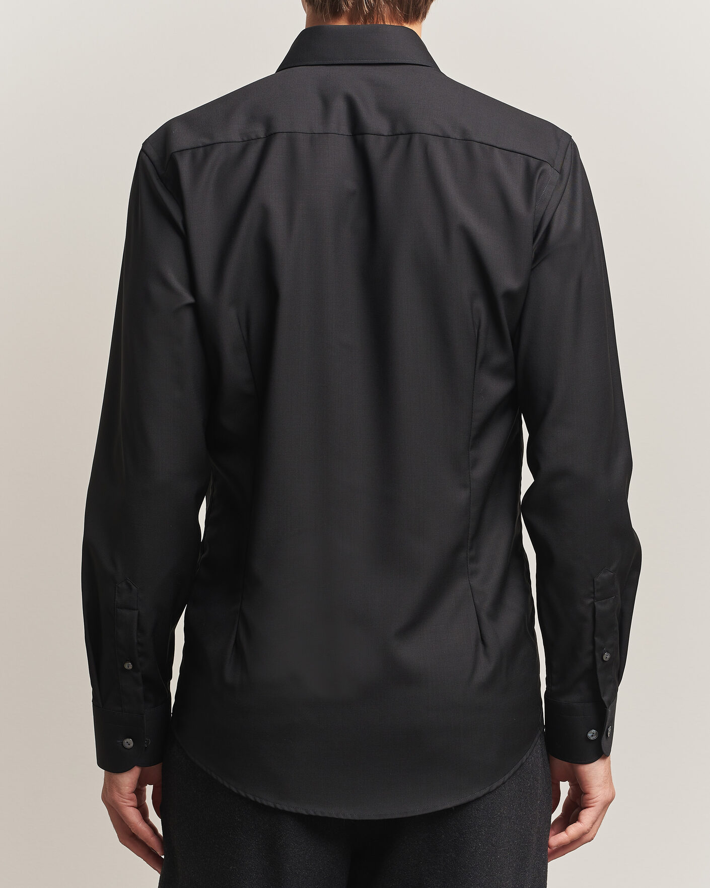 Homme | Chemises | Eton | Slim Fit Merino Shirt Black