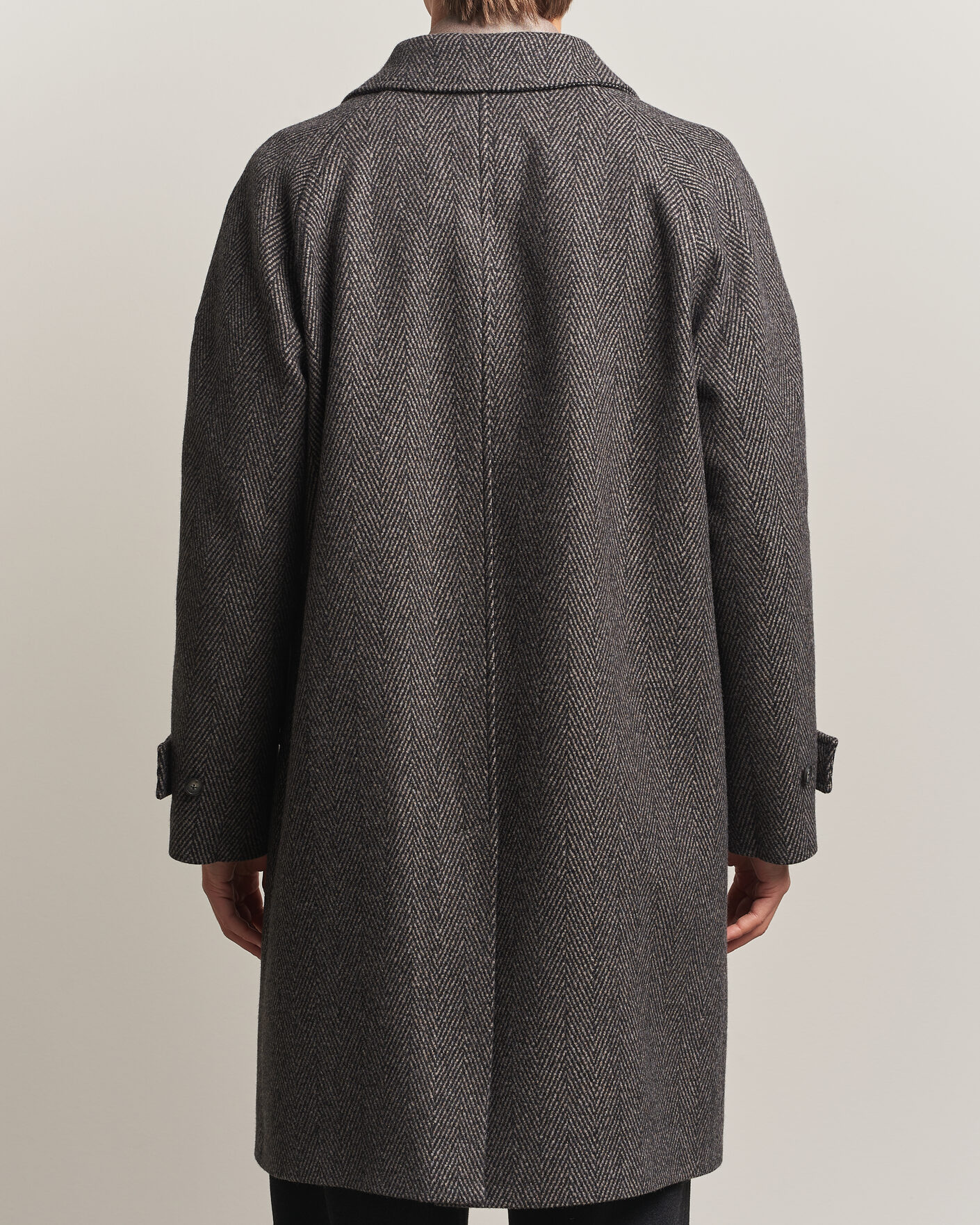 Homme | Manteaux Et Vestes | Eton | Wool/Cashmere Herringbone Raglan Coat Dark Brown