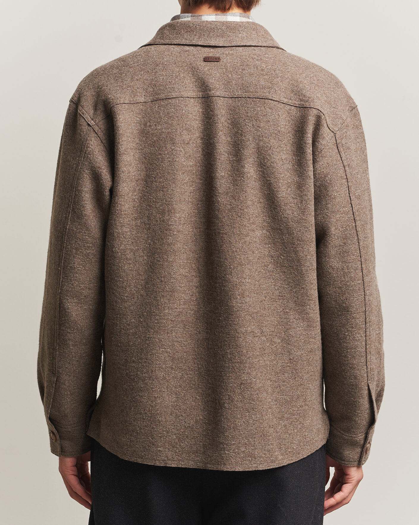 Heren | Jassen | Eton | Boiled Wool Shirt Jacket Brown