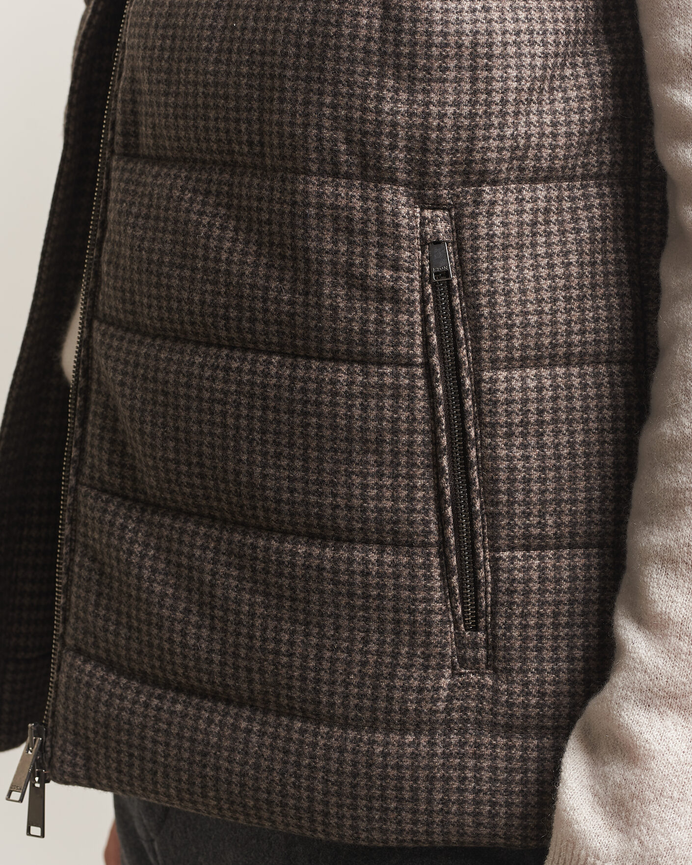 Homme | Gilets | Eton | Wool/Cashmere Padded Vest Brown