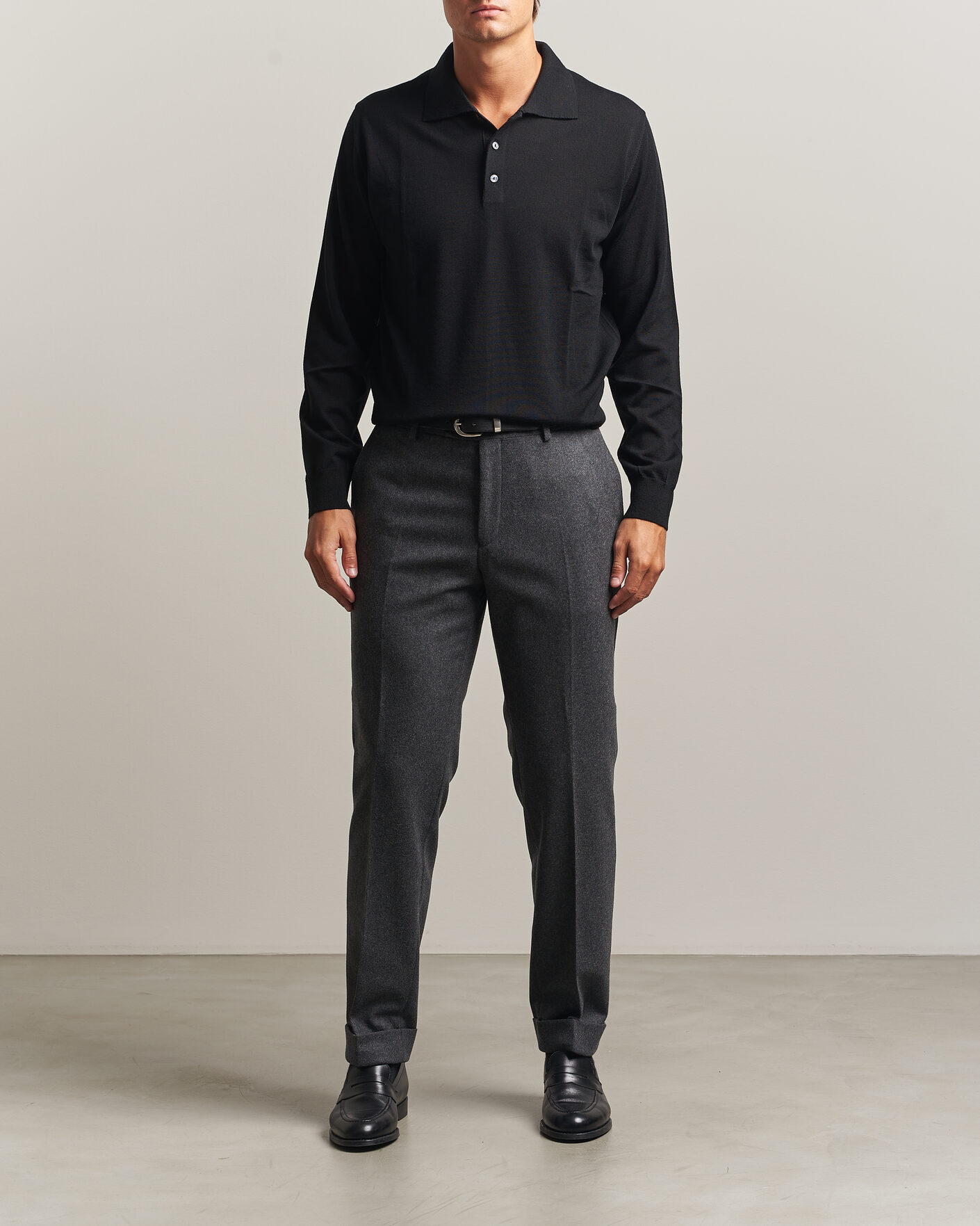 Homme | Pulls Et Tricots | Eton | Merino Wool Knitted Polo Black