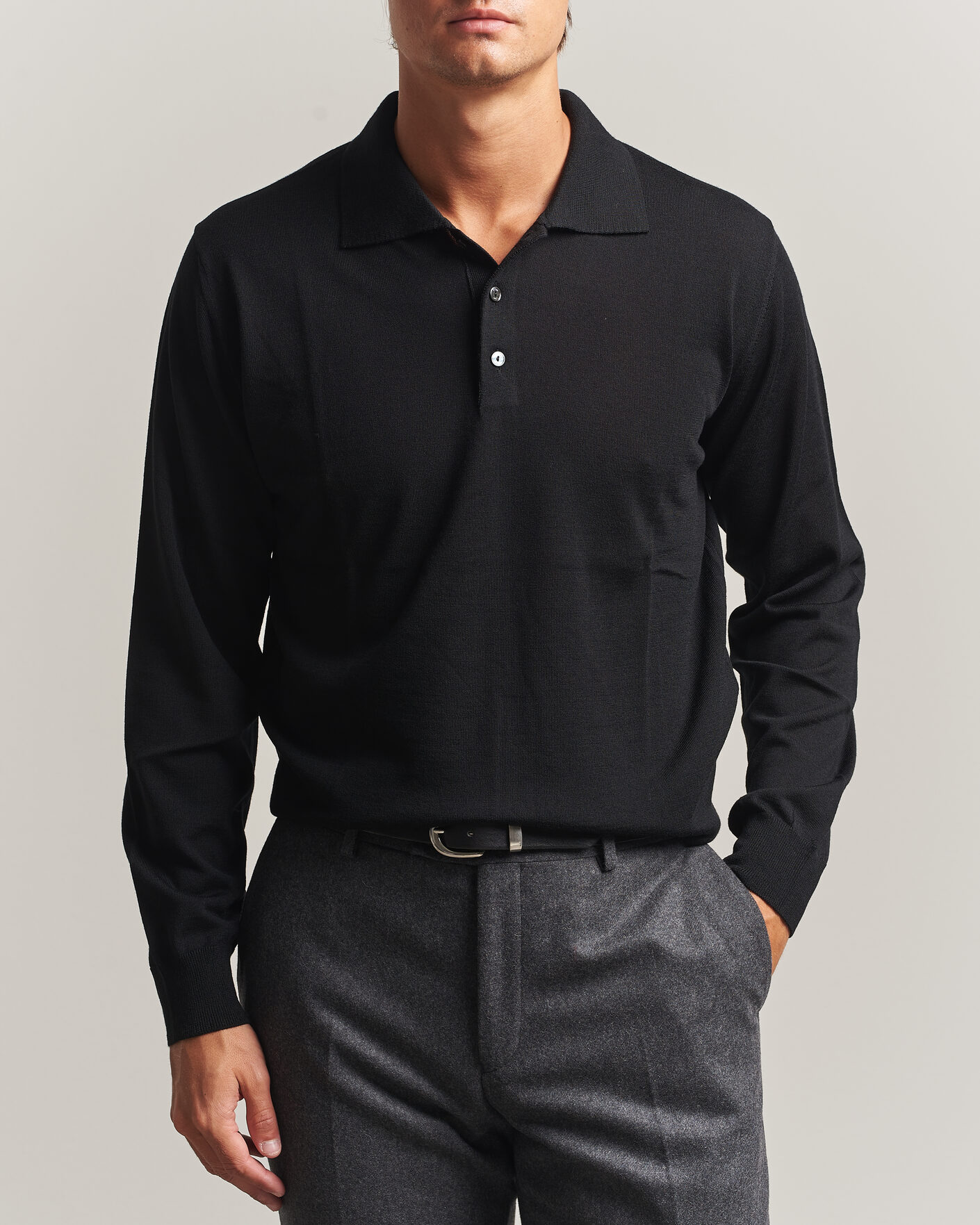 Homme | Pulls Et Tricots | Eton | Merino Wool Knitted Polo Black