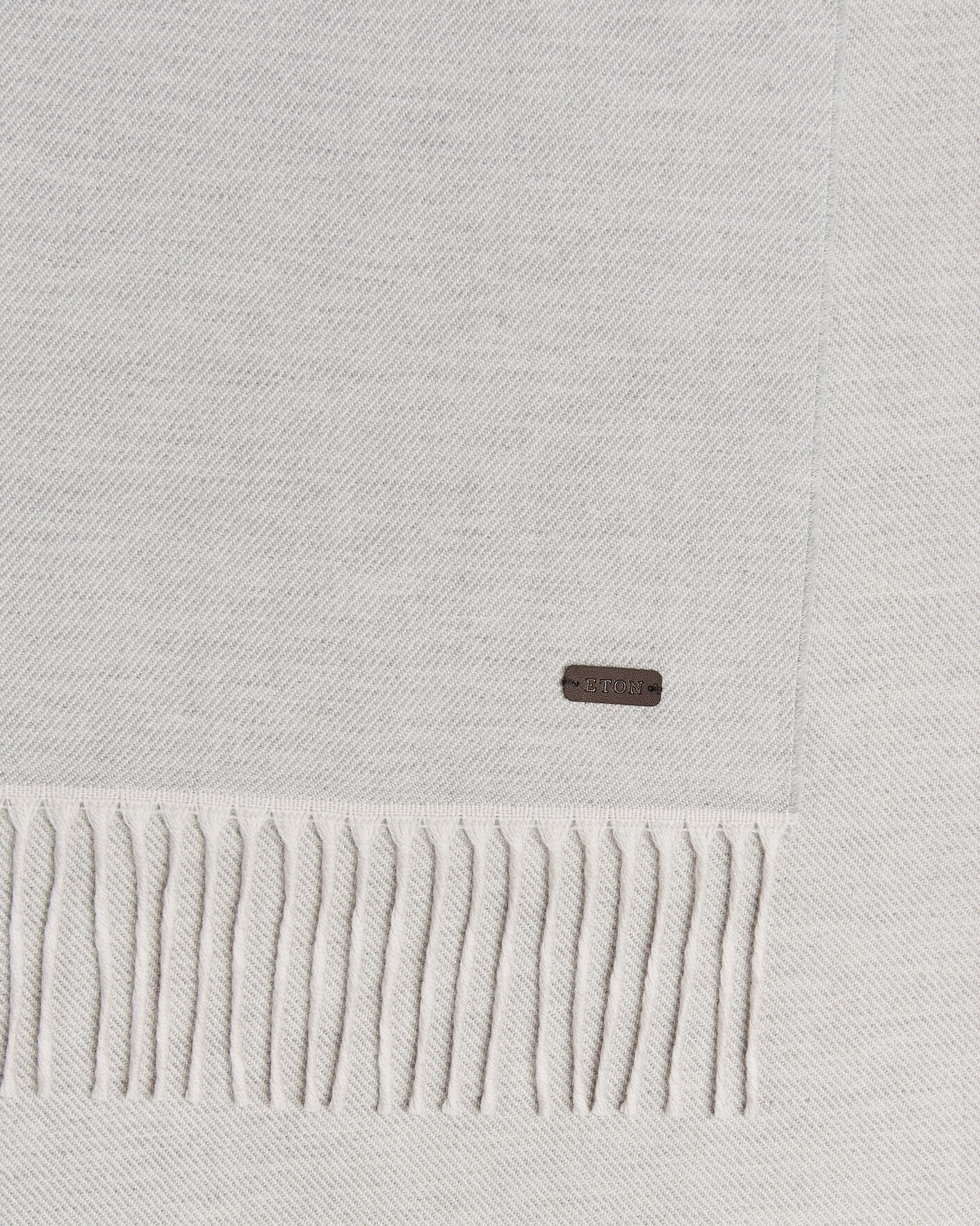 Homme | Écharpes | Eton | Twill Merino Wool Scarf Light Grey