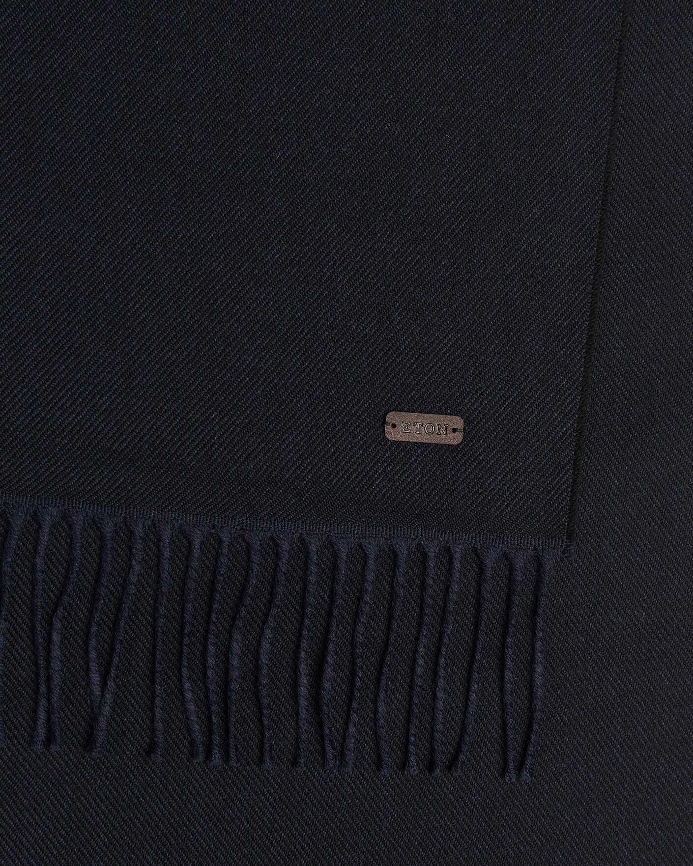 Heren | Sjaals | Eton | Twill Merino Wool Scarf Navy Blue