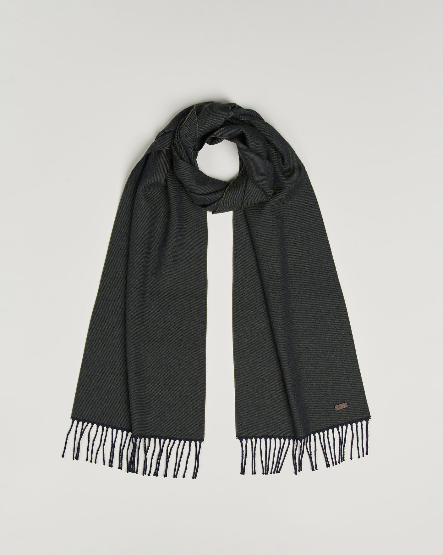 Homme | Écharpes | Eton | Twill Merino Wool Scarf Dark Green
