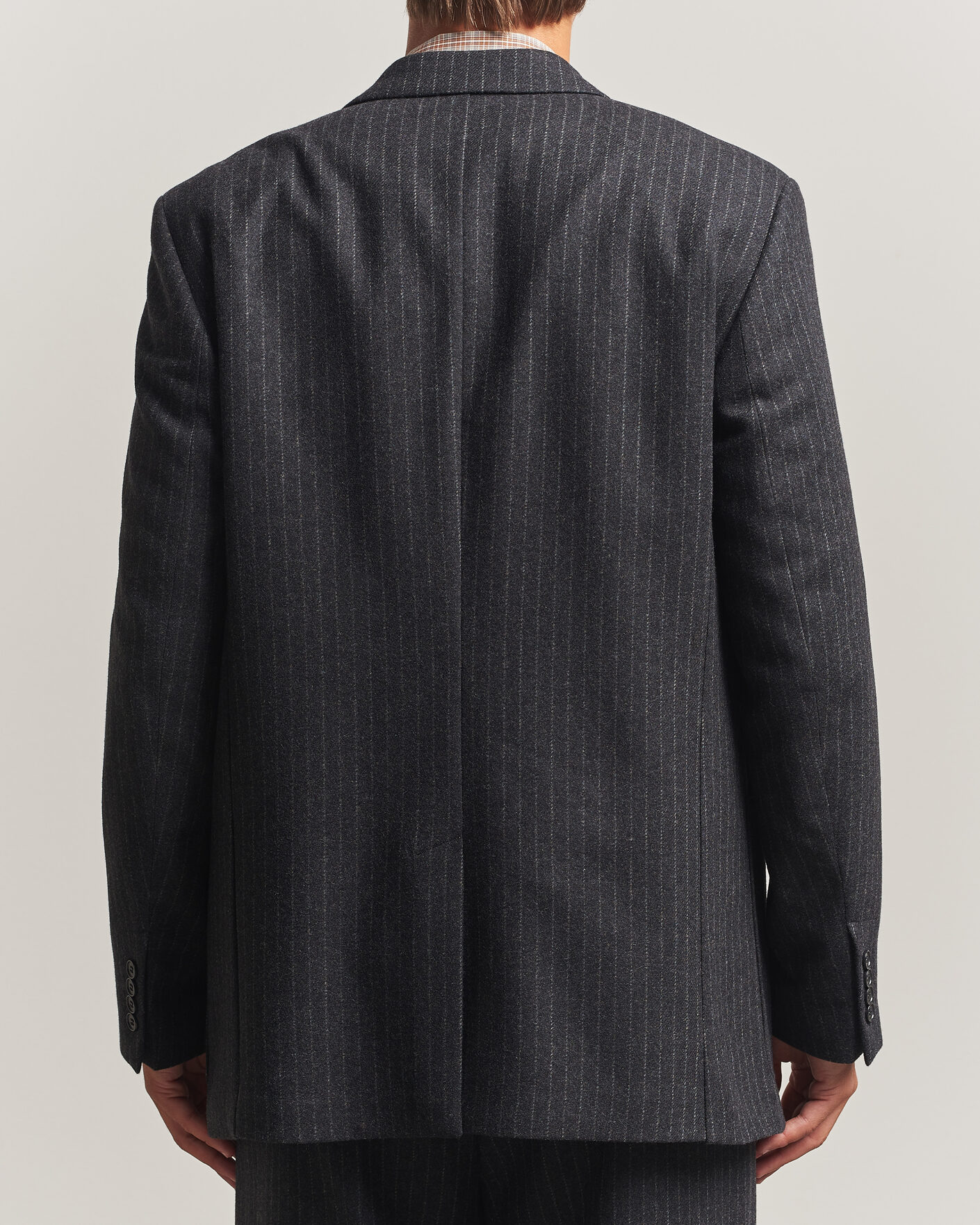 Homme | Blazers | Filippa K | Michael Wool Flannel Pinstriped Blazer Anthracite