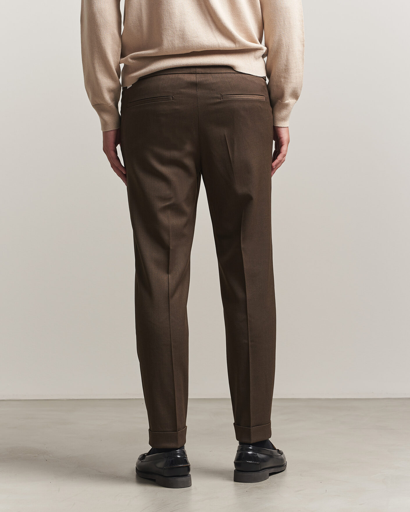 Heren | Broeken | Filippa K | Terry Wool Trousers Walnut Brown
