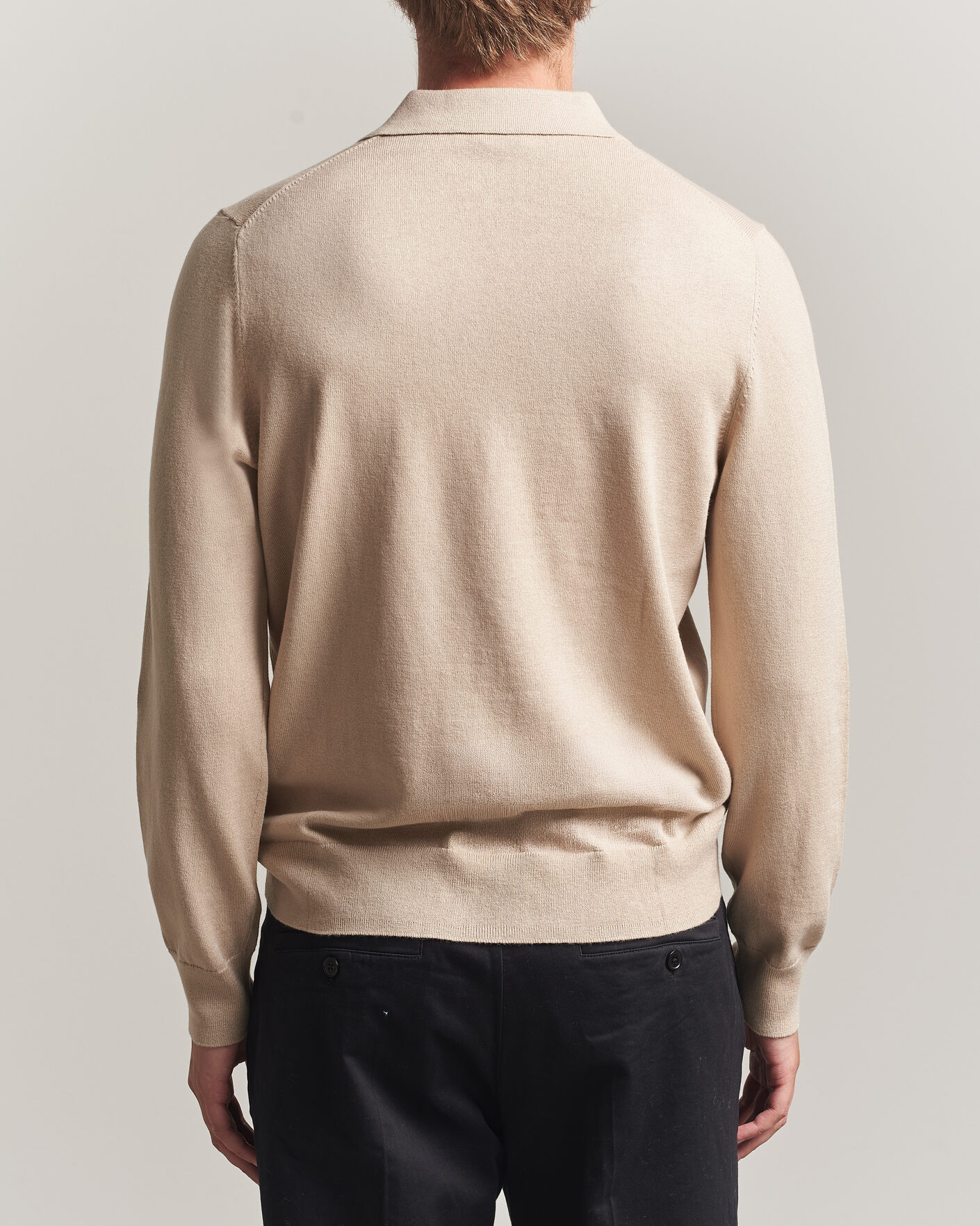Homme | Pulls Et Tricots | Filippa K | Knitted Polo Shirt Pearl Beige