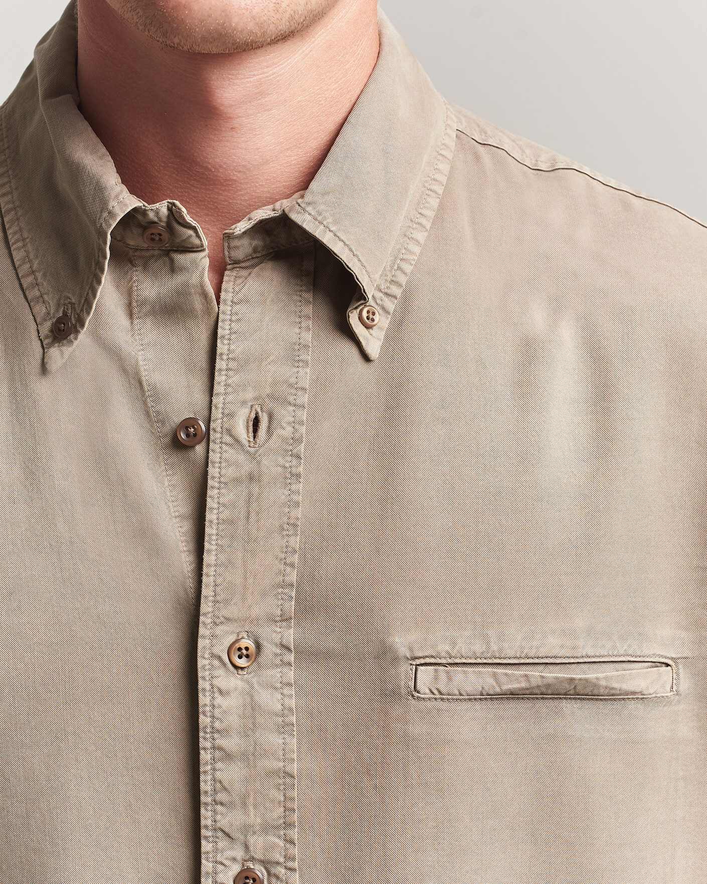 Homme | Chemises | Filippa K | Zack Lyocell Shirt Stone Taupe