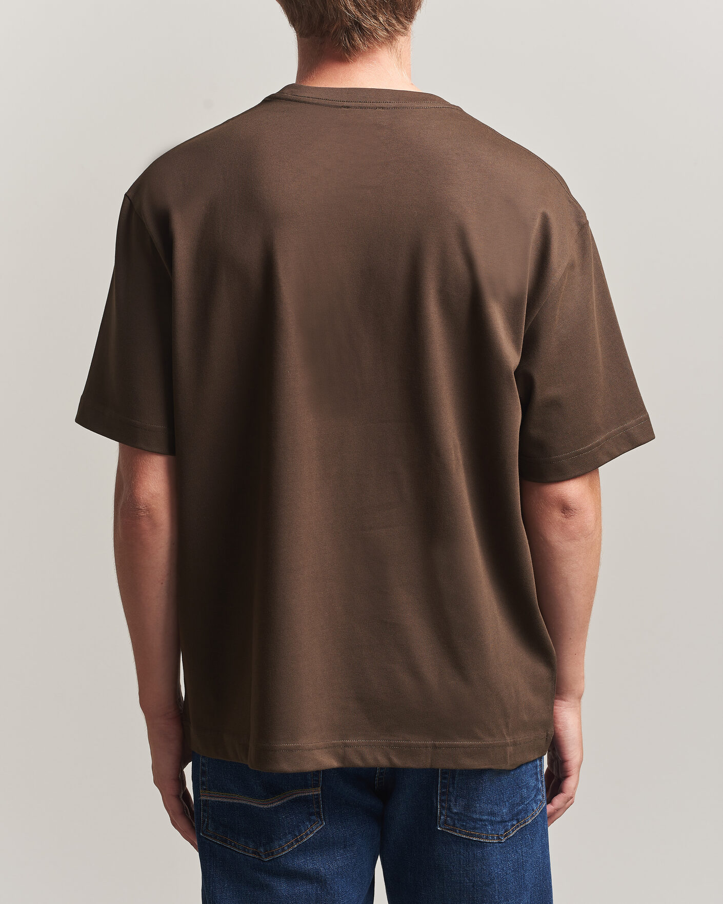 Heren | T-shirts | Filippa K | Heavy Cotton Crew Neck T-Shirt Golden Brown