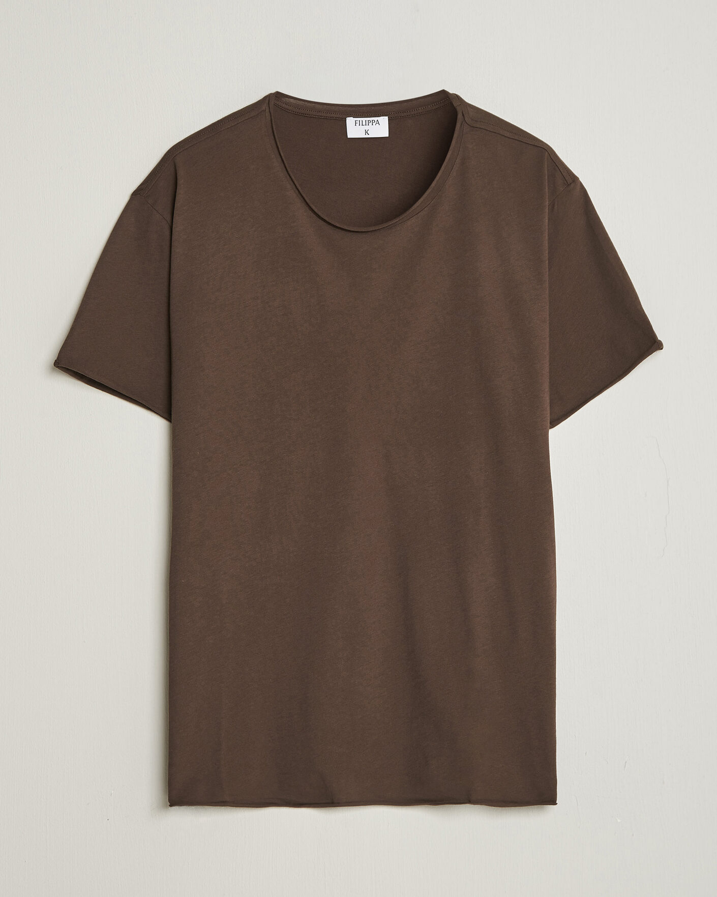 Heren | T-shirts | Filippa K | Roll Neck Crew Neck T-Shirt Golden Brown