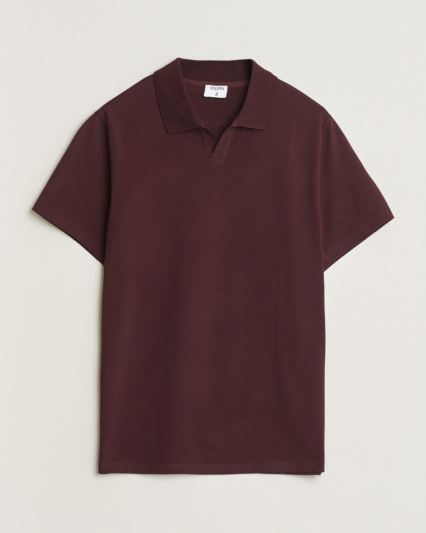 Homme | Polos | Filippa K | Soft Lycra Polo T-Shirt Dark Burgundy