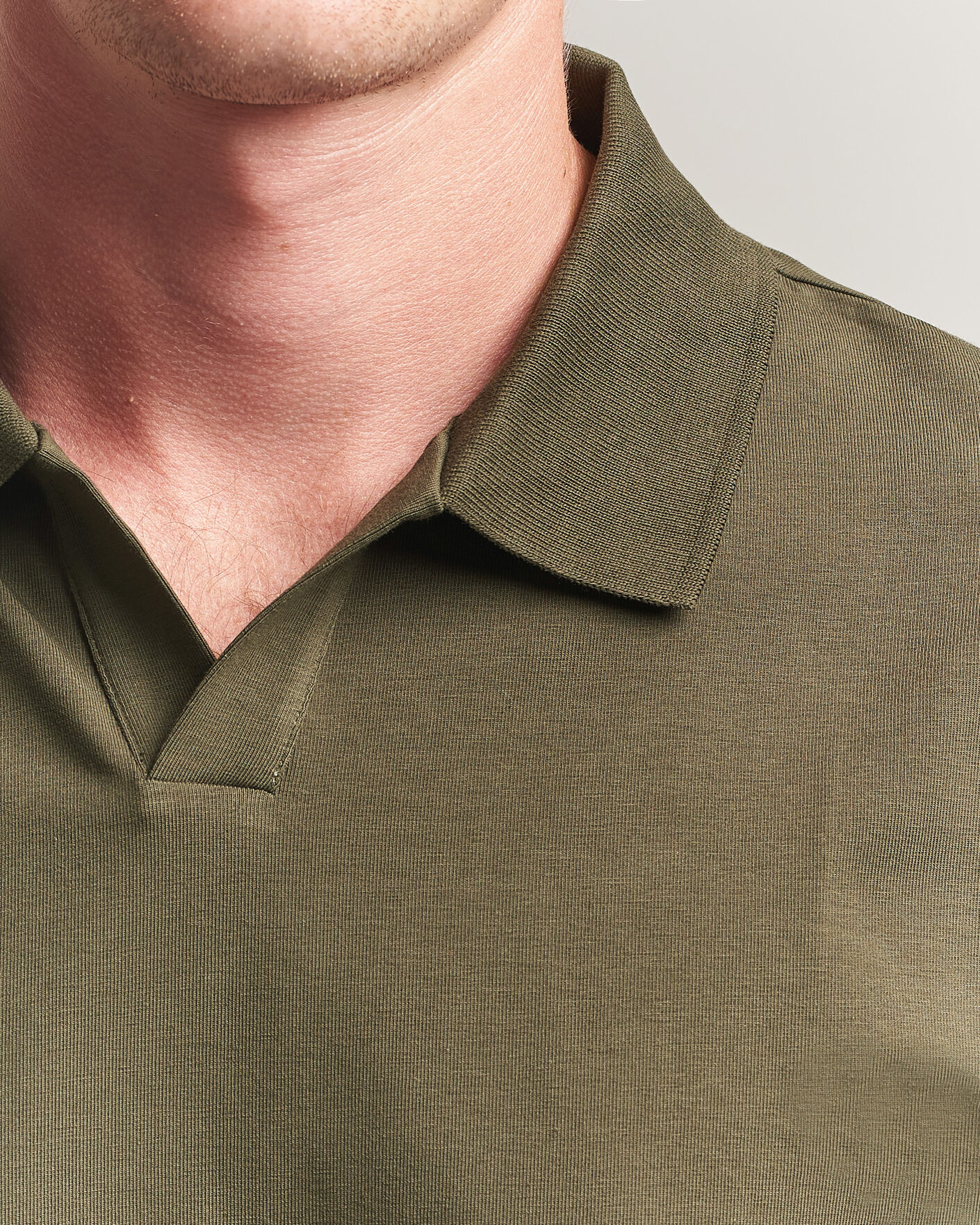 Homme | Polos | Filippa K | Soft Lycra Polo T-Shirt Ebony Brown