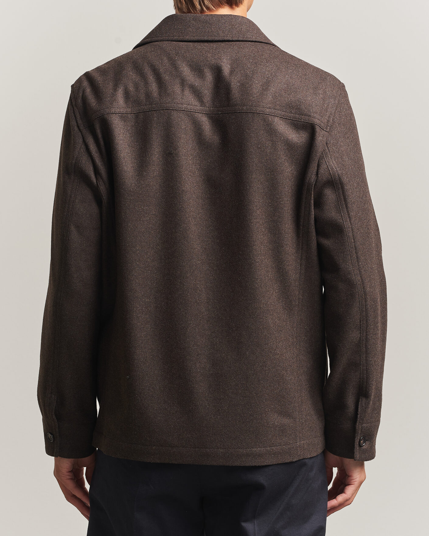 Heren | Overhemden | Filippa K | Taylor Flannel Overshirt Walnut Brown