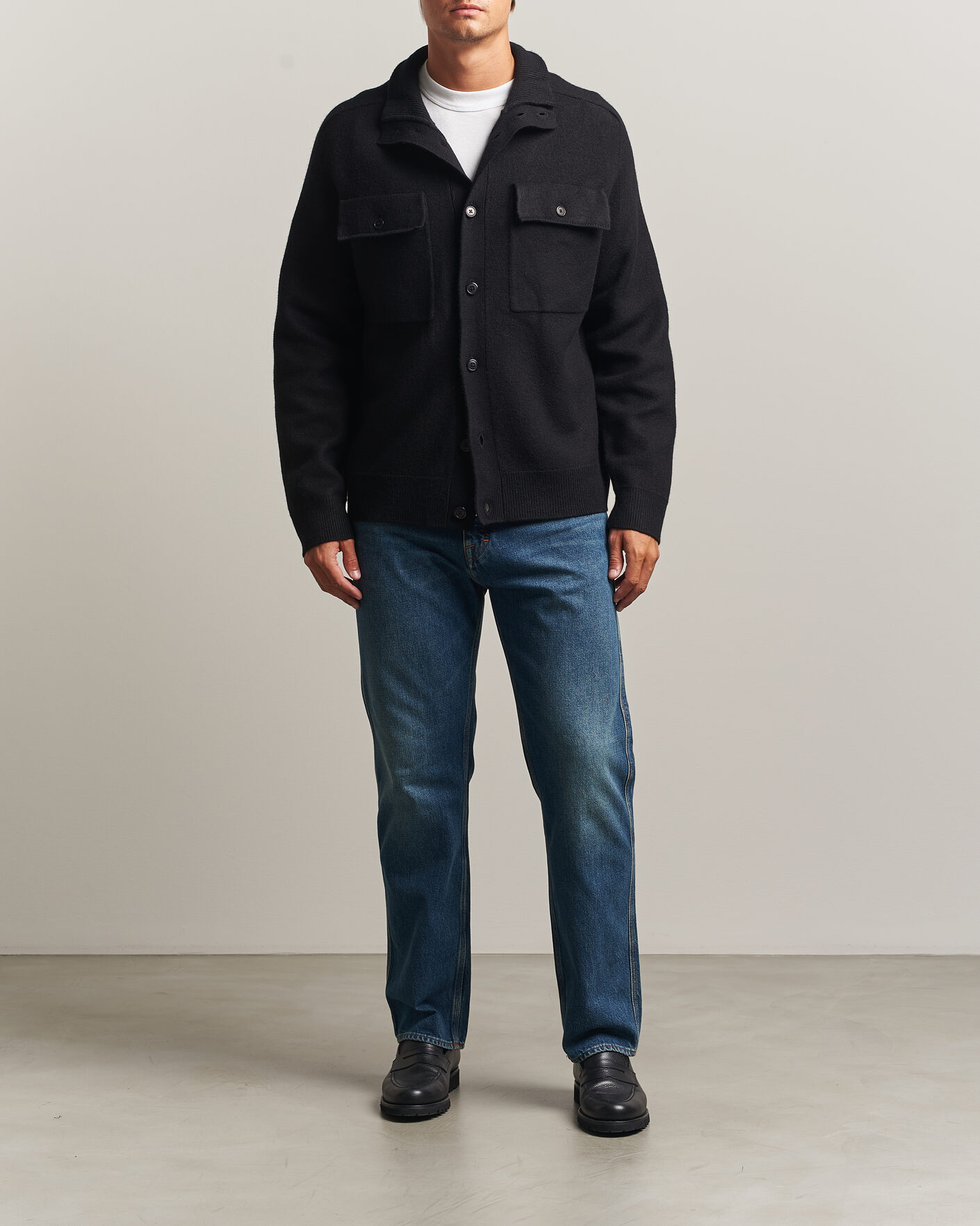 Homme | Pulls Et Tricots | Filippa K | Wool Knitted Cardigan Black
