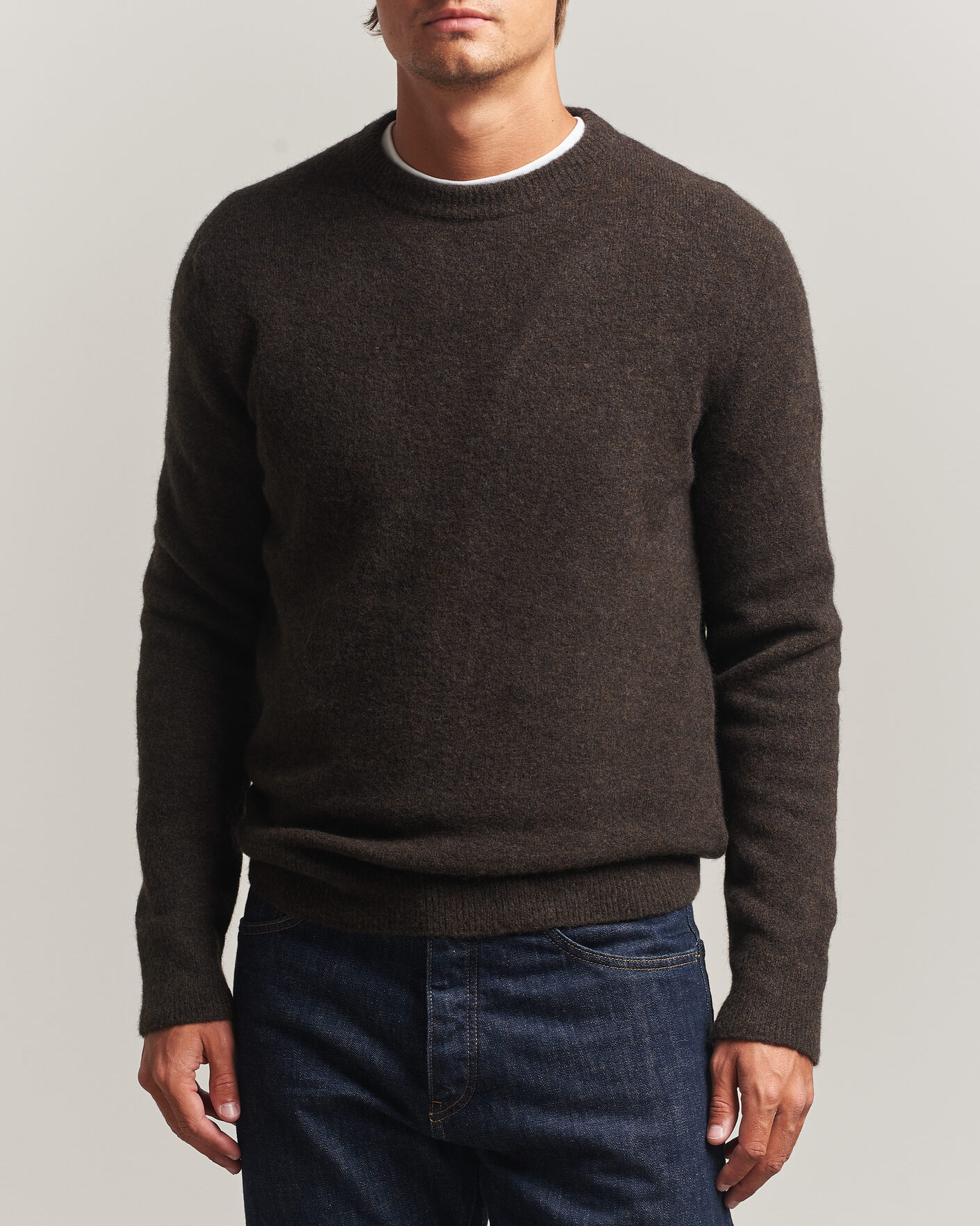 Homme | Pulls Et Tricots | Filippa K | Yak Knitted Sweater Golden Brown