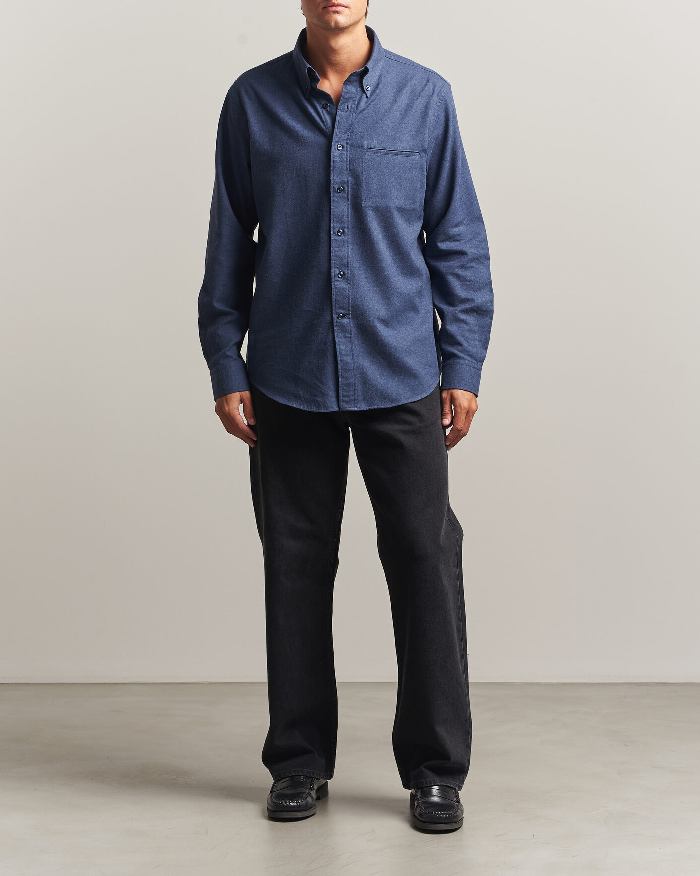 Homme | Chemises | Filippa K | Zack Flannel Shirt Navy