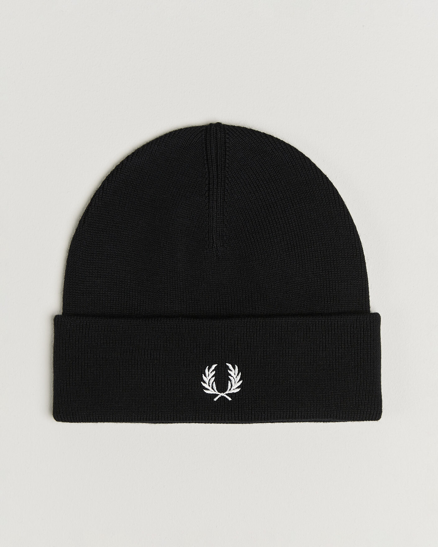 Homme | Bonnets | Fred Perry | Merino Wool Beanie Black